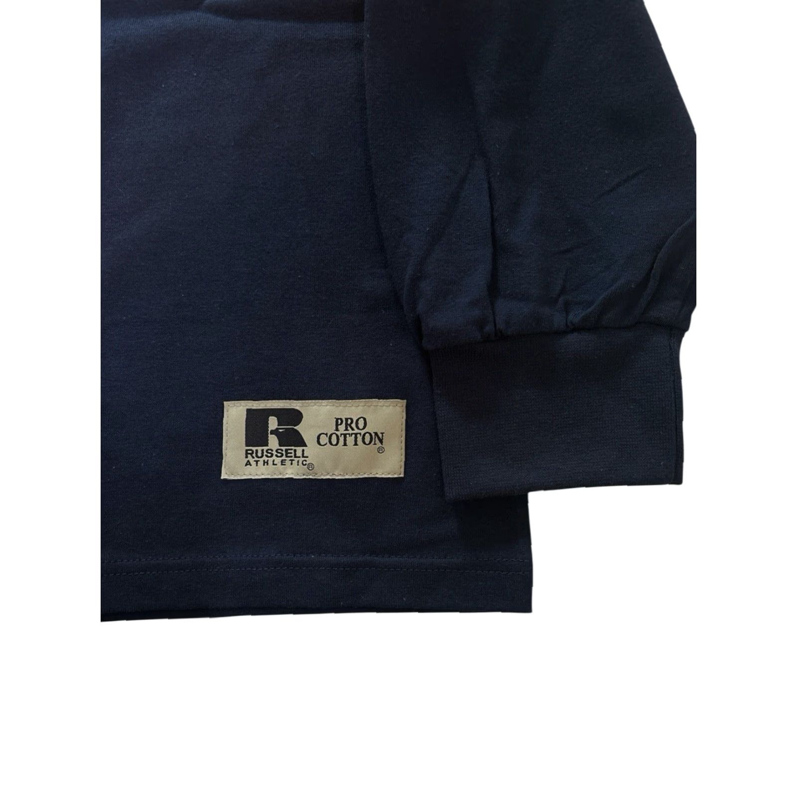 Russell Athletic VINTAGE Russell Athletic Pro Cotton Mock Neck Shirt Mens XL NOS NWT 90s Blue 31" Long 26" Across 26" Sleeves"} Size US XL / EU 56 / 4 - 5 Thumbnail