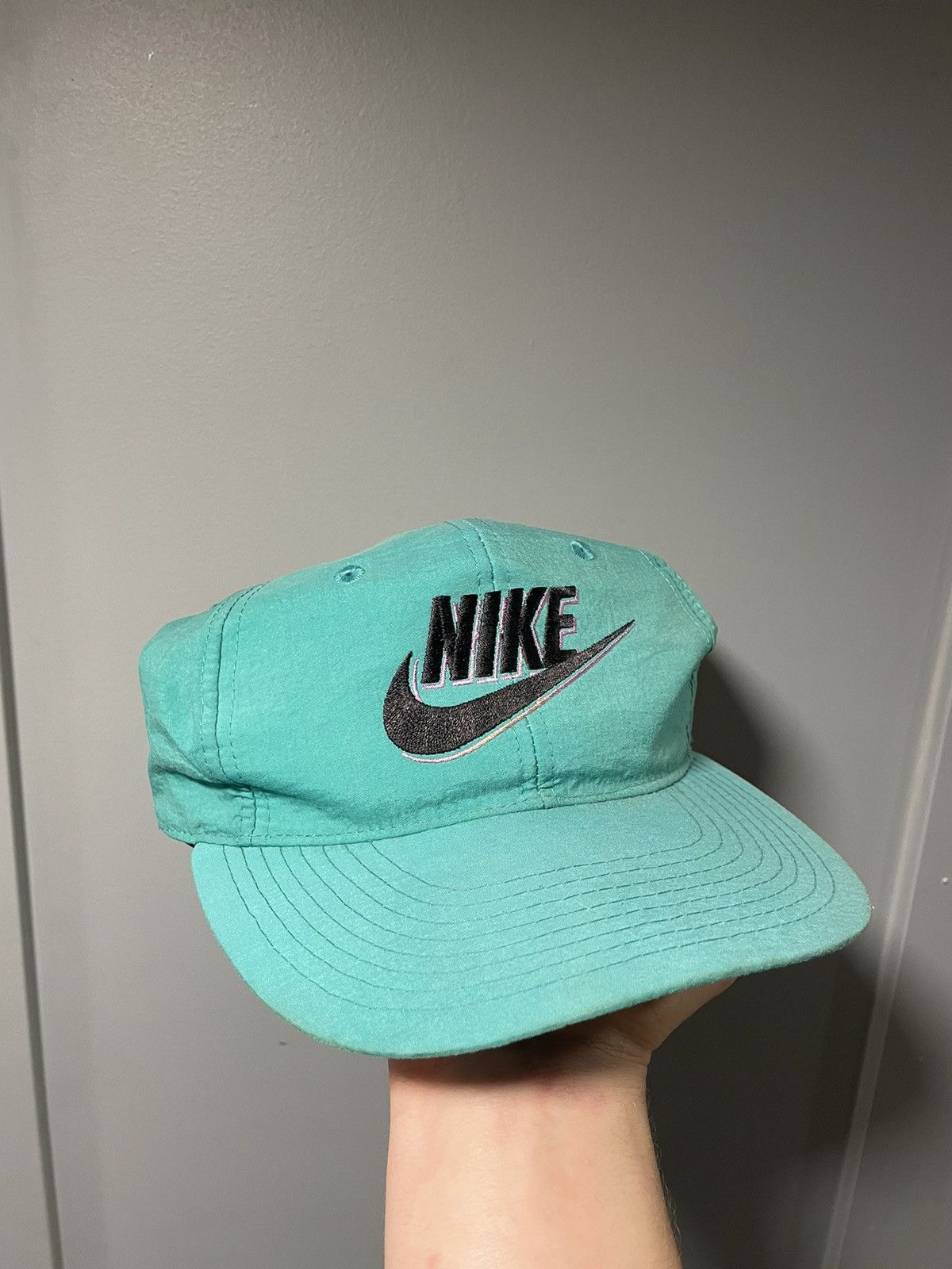 Nike × Vintage Vintage 90s Nylon Nike SnapBack Size ONE SIZE - 1 Thumbnail