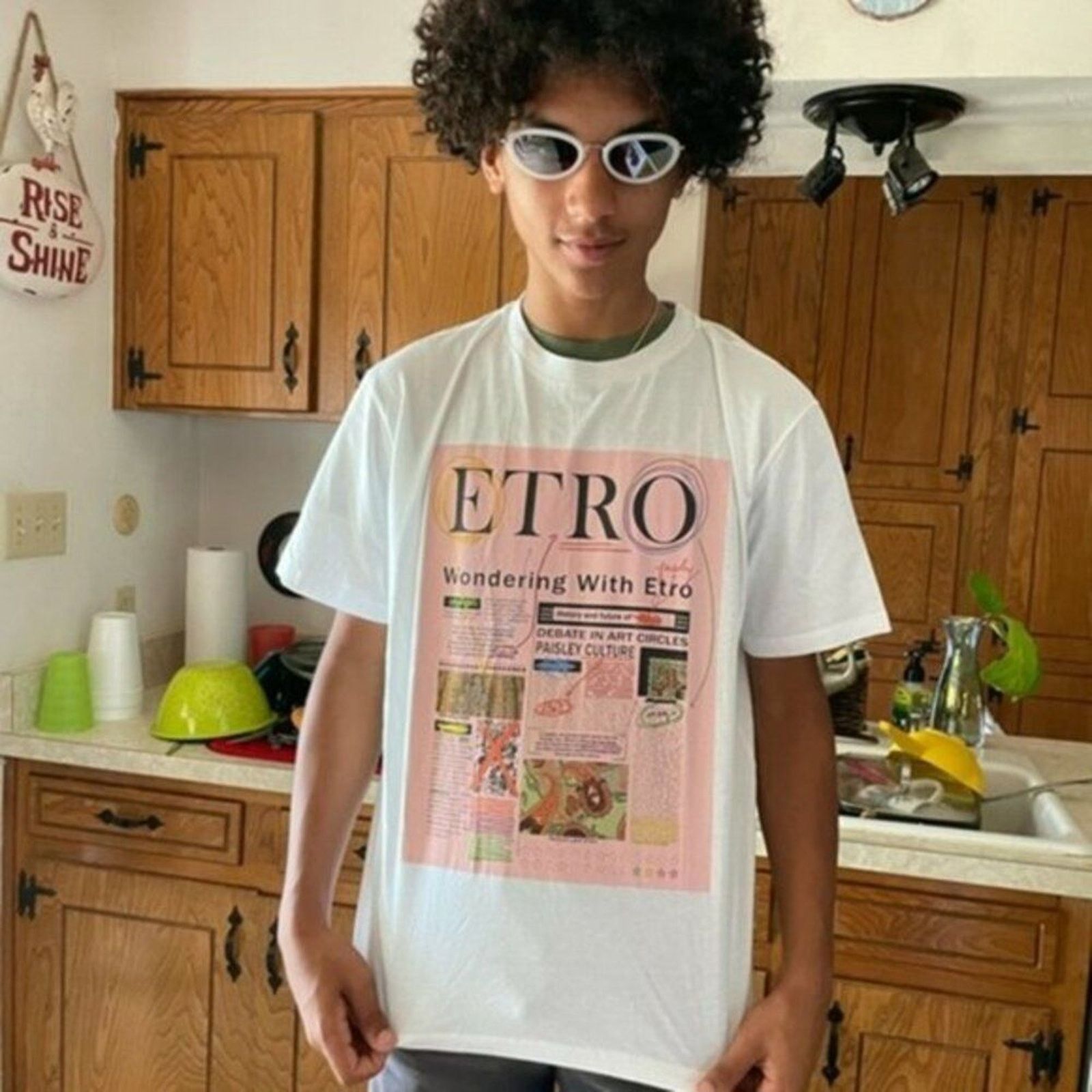 Etro Etro archive print cotton tee White Size 10 Size L / US 10 / IT 46 - 6 Thumbnail