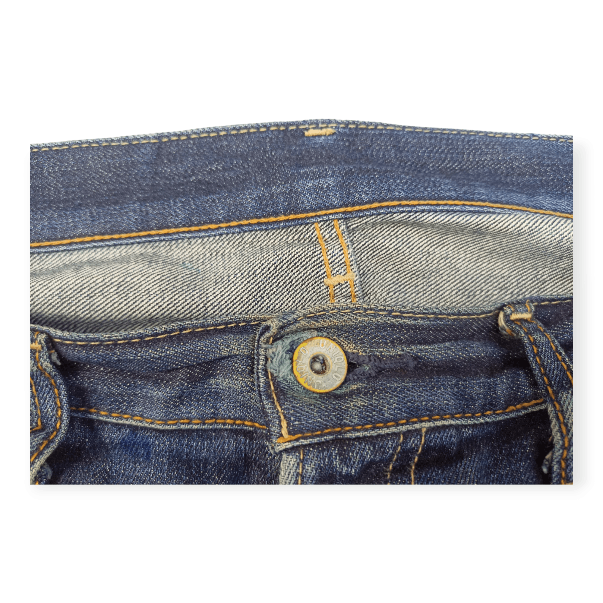 Uniqlo Vintage Uniqlo Selvedge Distressed Faded Jeans Size US 33 - 7 Thumbnail