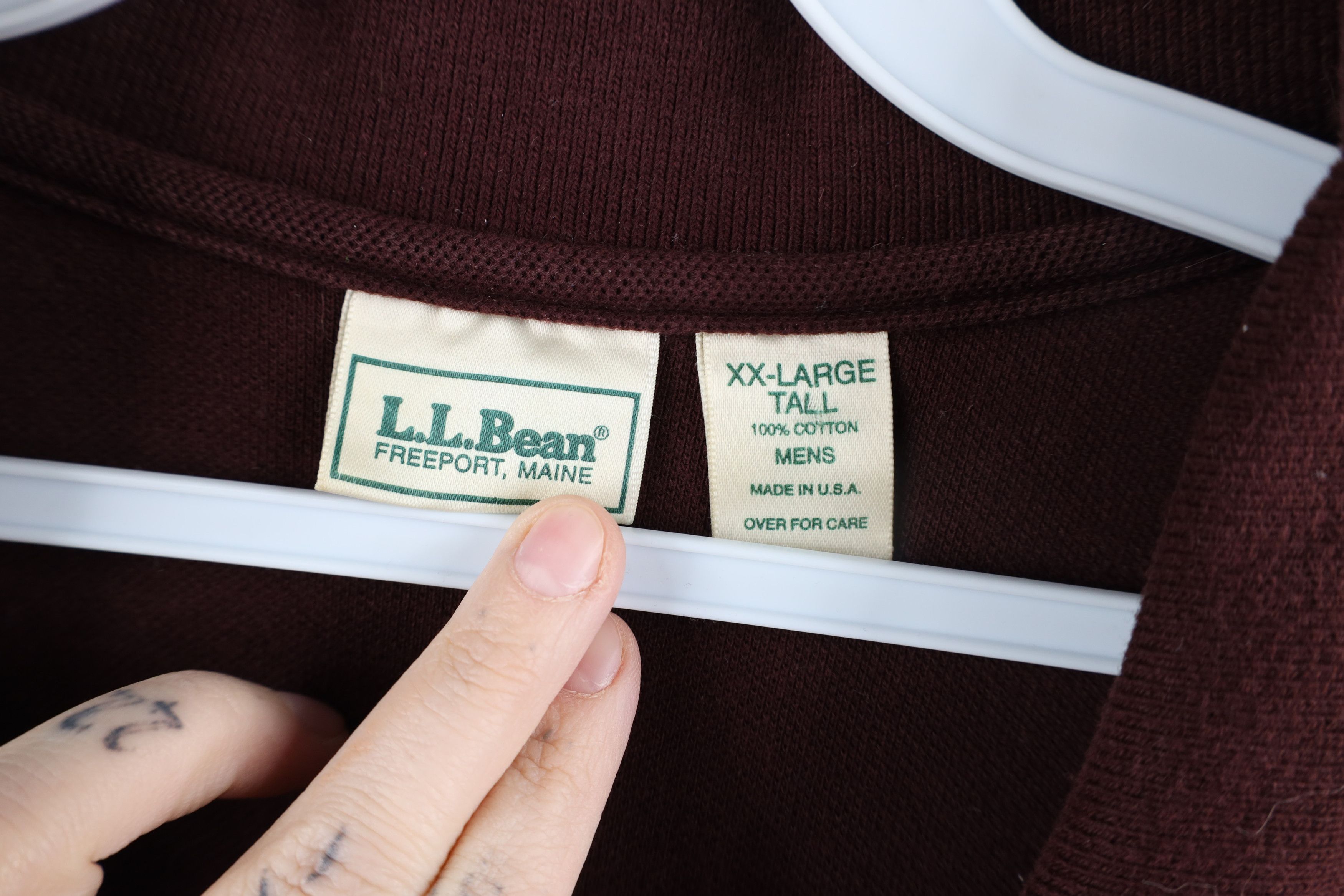L.L. Bean × Vintage Vintage 90s LL Bean Heavyweight Collared Polo Shirt USA Size US XXL / EU 58 / 5 - 9 Thumbnail