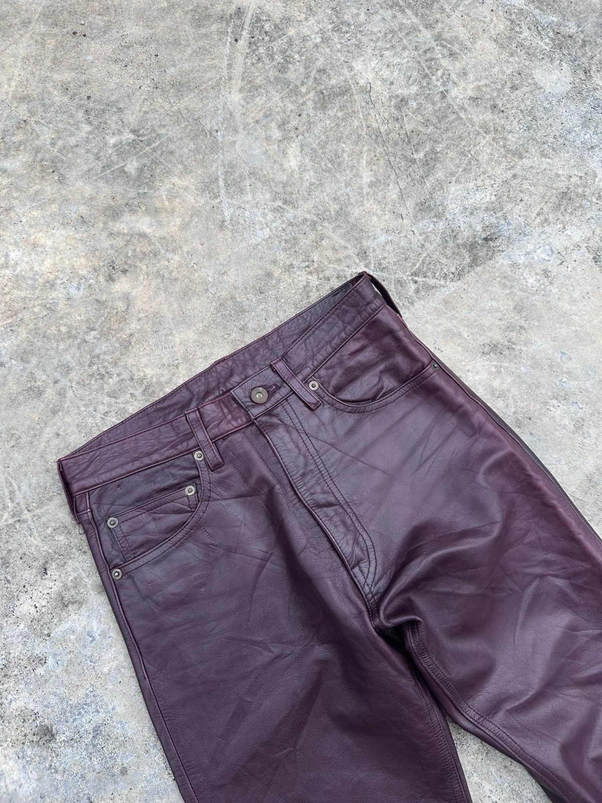 Tornado Mart 2000s Tornado Mart Cowhide Leather Pants Size US 28 / EU 44 - 3 Thumbnail