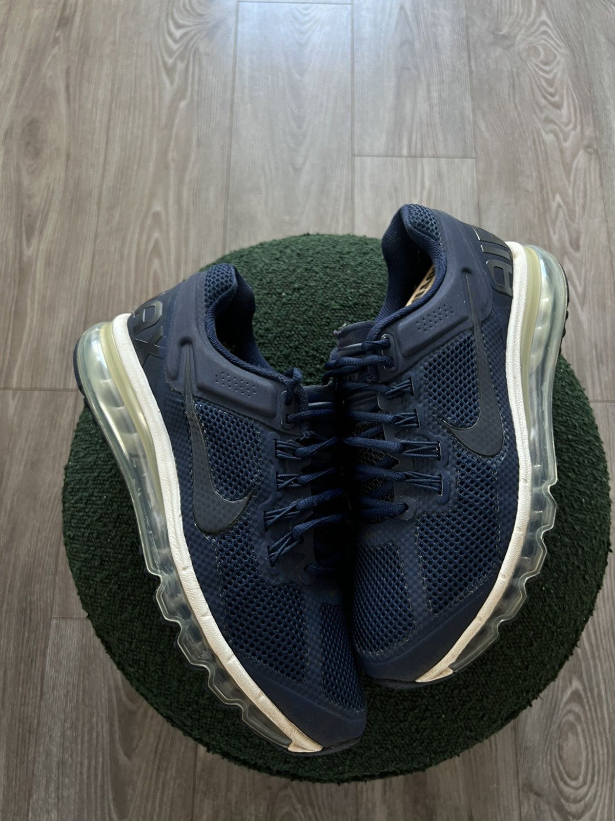 Nike ‼️Vintage Nike Air Max Waffle Skin 2013 Deep Blue Sneakers‼️ Size US 10 / EU 43 - 2 Thumbnail