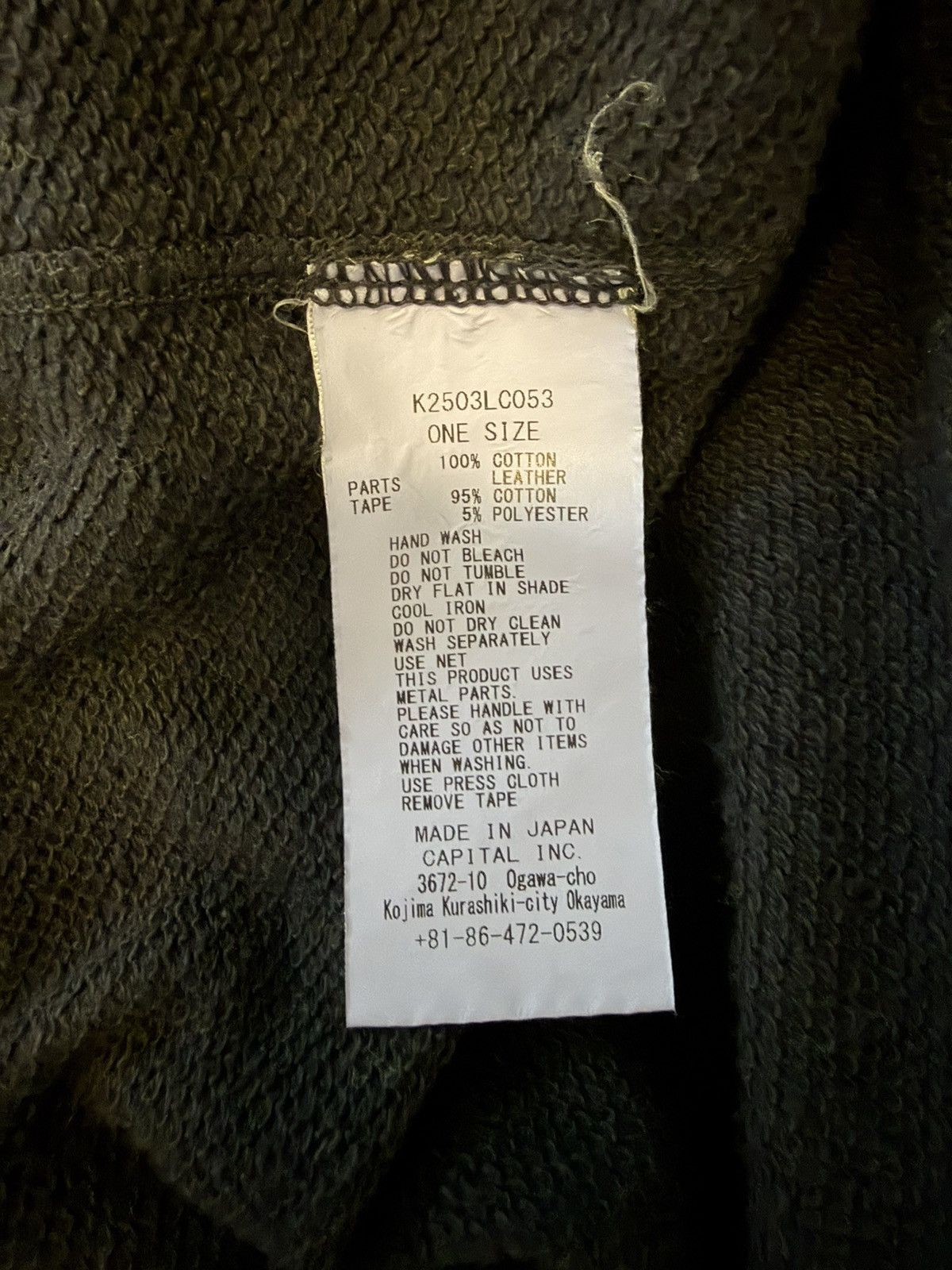 Kapital Kapital Embelished Distressed Cotton-Jersey Zip-Up Hoodie Size US L / EU 52-54 / 3 - 4 Thumbnail