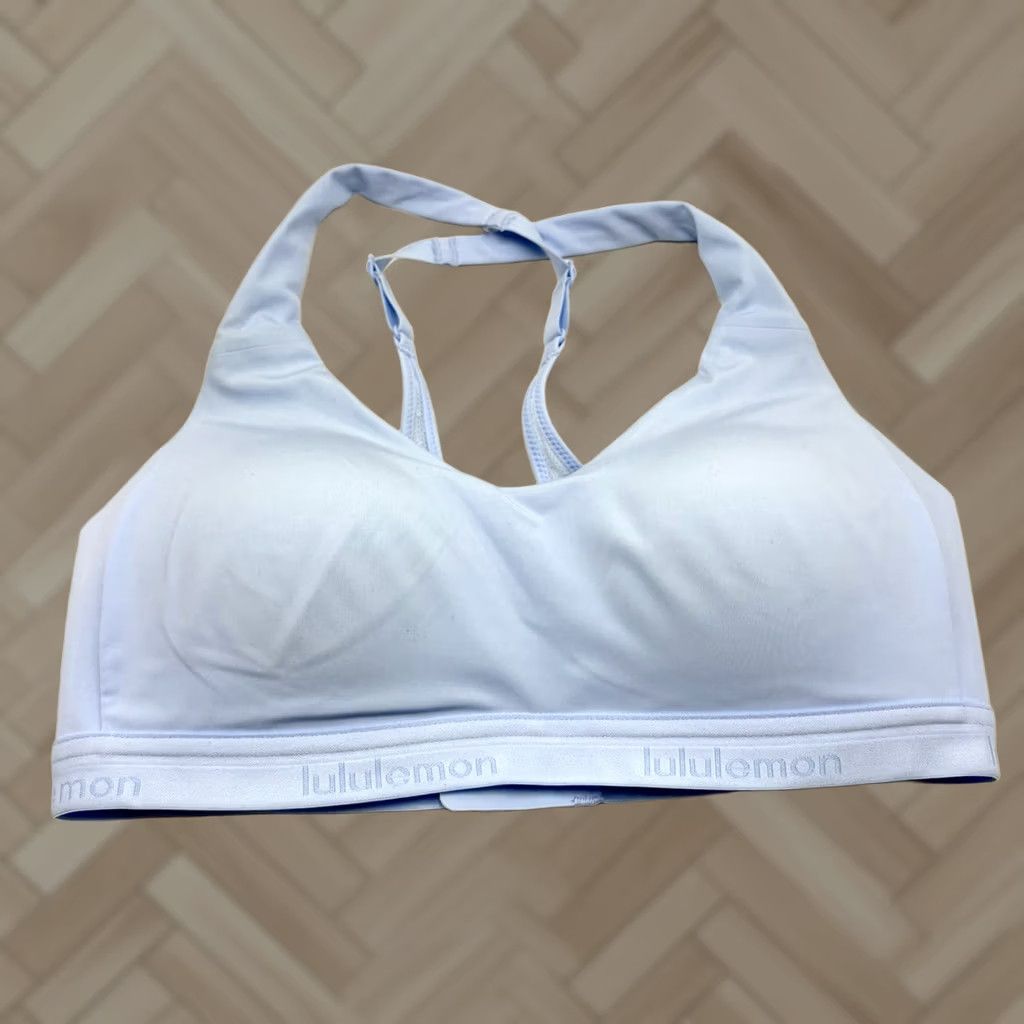 Lululemon Lululemon Up For It Bra Womens 32C Light Blue Padded Workout Gym Adjustable Sports Bra Size ONE SIZE - 1 Thumbnail