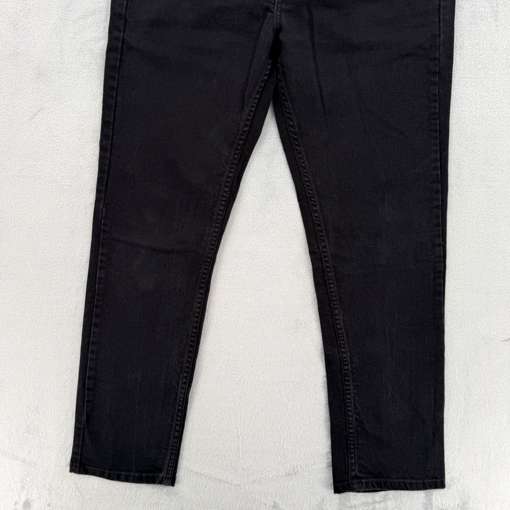 Vintage Signature Levi Strauss Skinny Jeans Mens Black Denim Mid Rise Size W 33 L30 Size 24" / US 00 / IT 34 - 4 Thumbnail