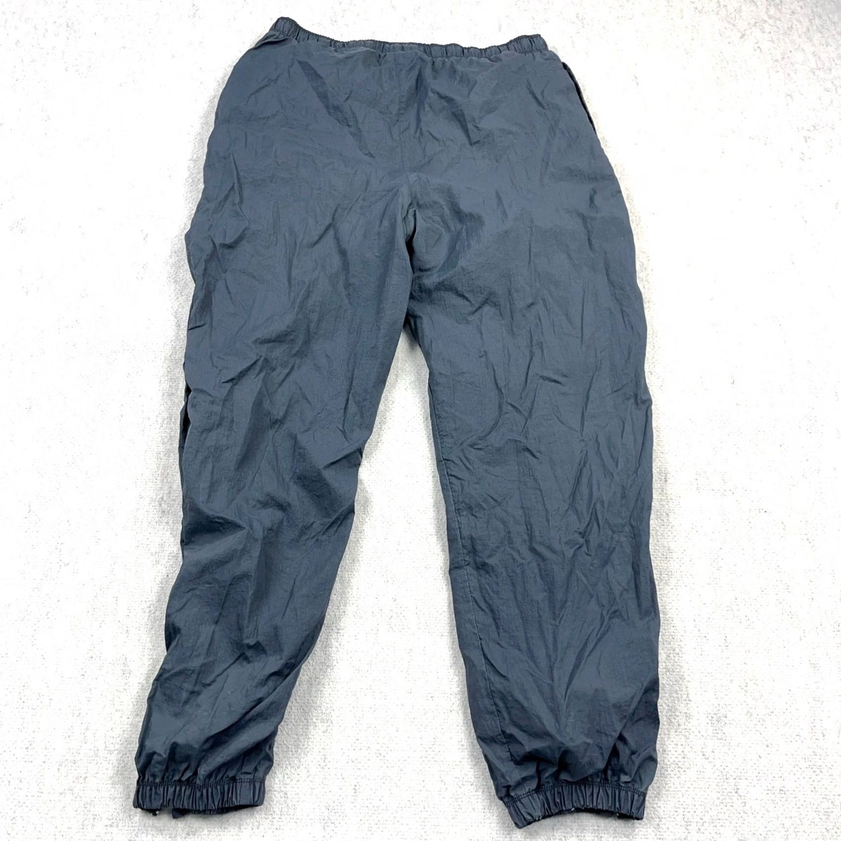 Adidas VINTAGE Adidas Pants Men Large Gray Windbreaker Track Baggy Lined * Size US 33 - 2 Thumbnail