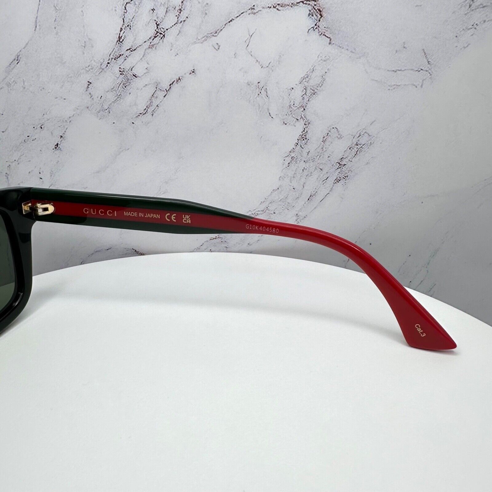 Gucci New GUCCI Sunglasses Black Gold 3D Metal Logo Square Size ONE SIZE - 8 Thumbnail