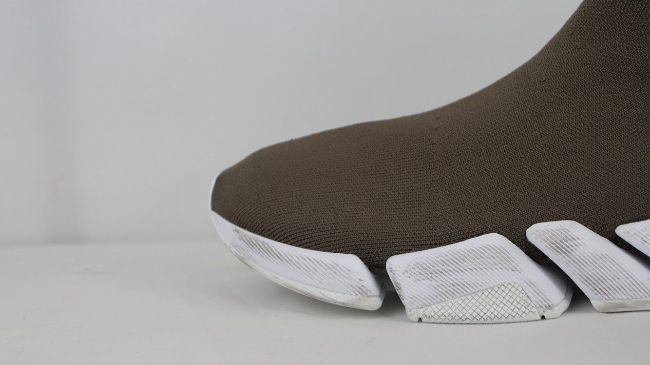Balenciaga o1rshd1 Speed 2.0 LT Rec Knit Graffiti Sole in Taupe Size US 9 / EU 42 - 7 Thumbnail