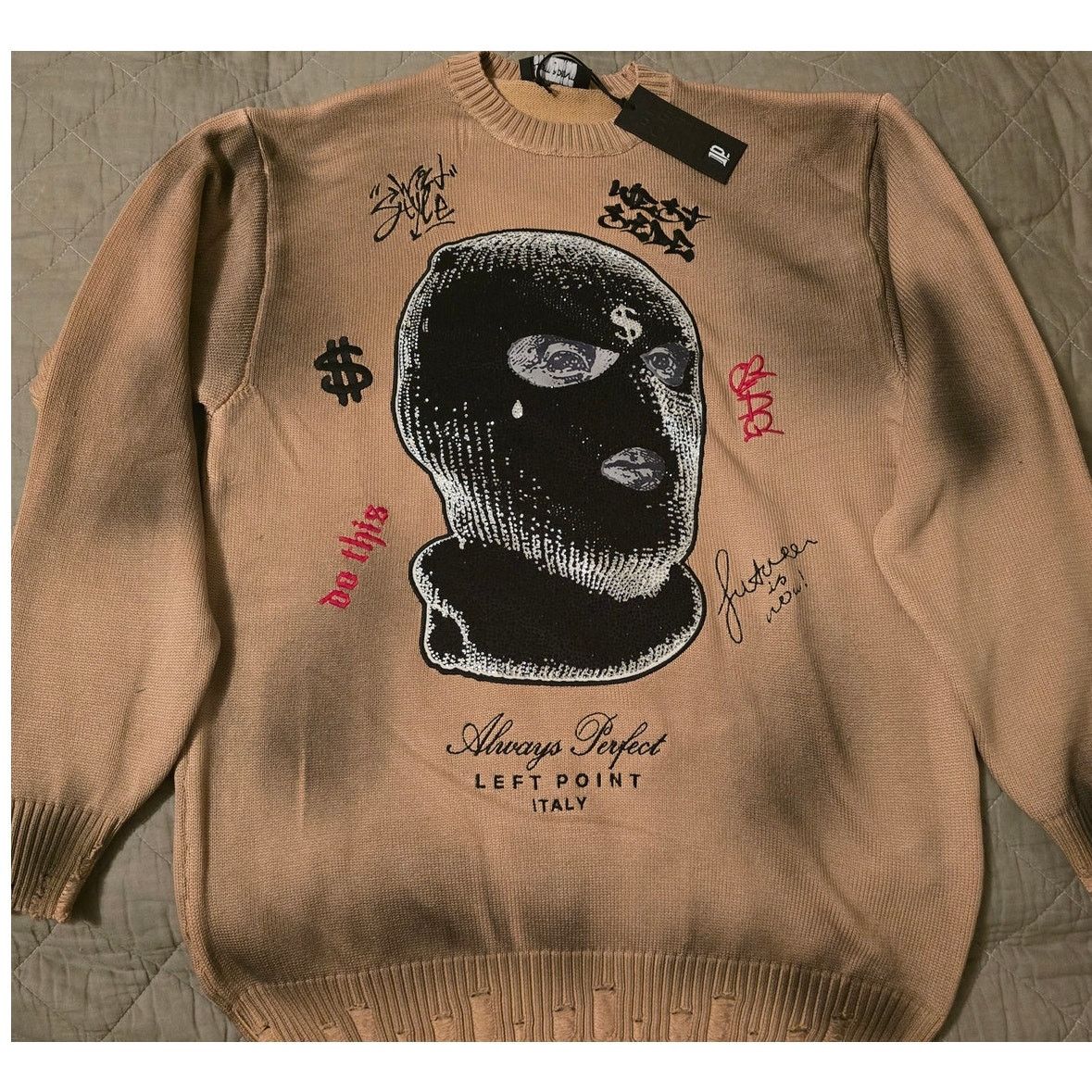 & Other Stories Left Point Italy graphic crewneck ," Mask Gangster"- Large Size US L / EU 52-54 / 3 - 1 Thumbnail