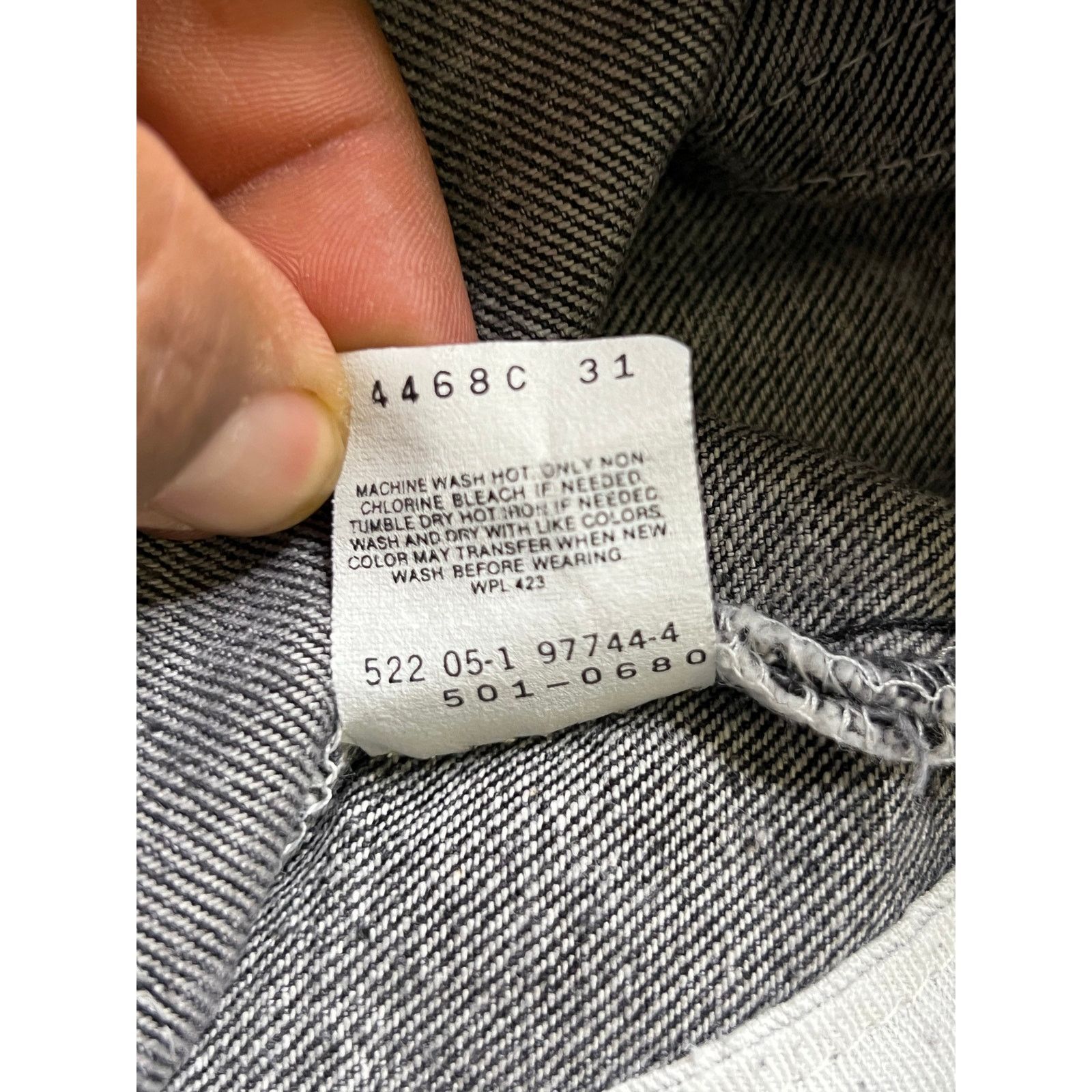 Levi's Levi’s 501 Acid Wash Jeans Men’s 38x30 Gray Actual 35x30 Size US 38 / EU 54 - 6 Thumbnail