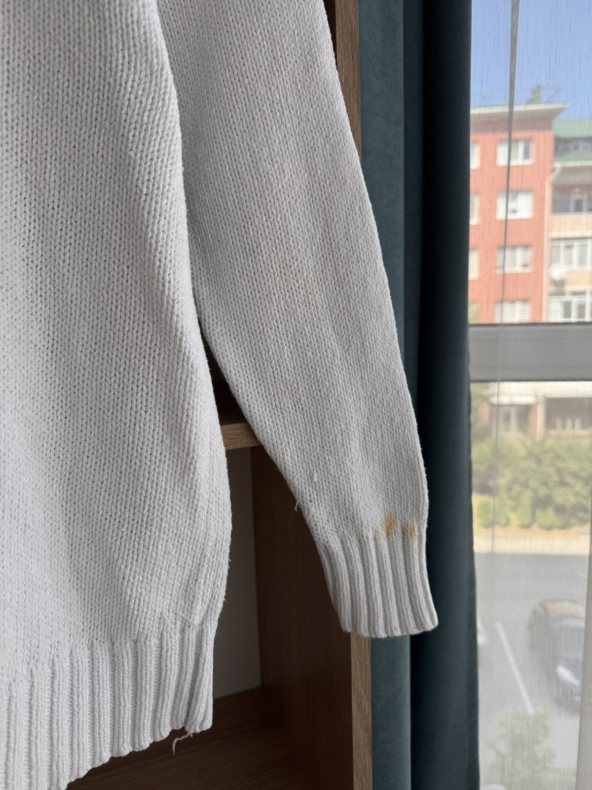 Polo Ralph Lauren Vintage Lauren Ralph Lauren White Knit Cotton Sweater Size S / US 4 / IT 40 - 10 Thumbnail