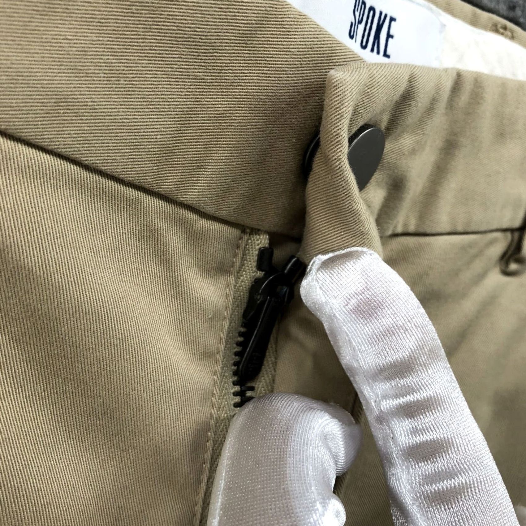 Vintage SPOKE Sharps Build A Chino Pants Mens 31x31 Khaki Beige Slim Stretch Pants Mens 31 Beige Chino Slim Stretch Men’s Size US 31 - 5 Thumbnail