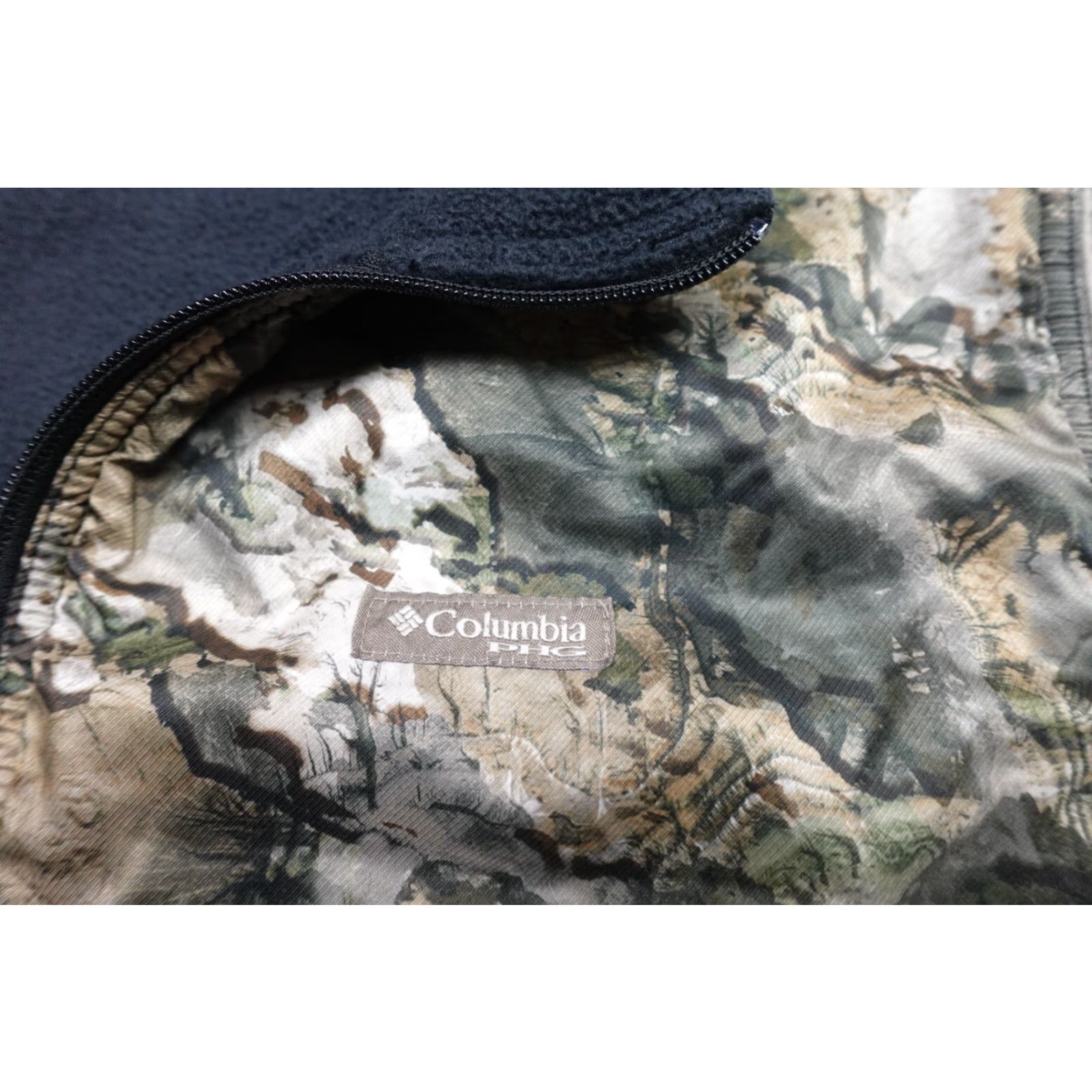 Vintage Columbia PFG Camo Fleece Mens XL Black Mossy Oak Quarter Zip Pullover Jacket Size US XL / EU 56 / 4 - 5 Thumbnail