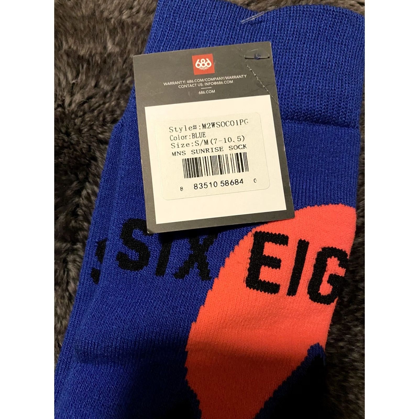 686 686 Snowboard Socks Knee Highs Multicolor Sunrise 1 Pair M Men S/M 7-10.5 NWT Size ONE SIZE - 4 Thumbnail