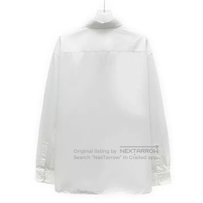 Loewe Loewe White Logo Printed Cotton Collar Long Sleeve Button- Size XS / US 0-2 / IT 36-38 - 2 Thumbnail