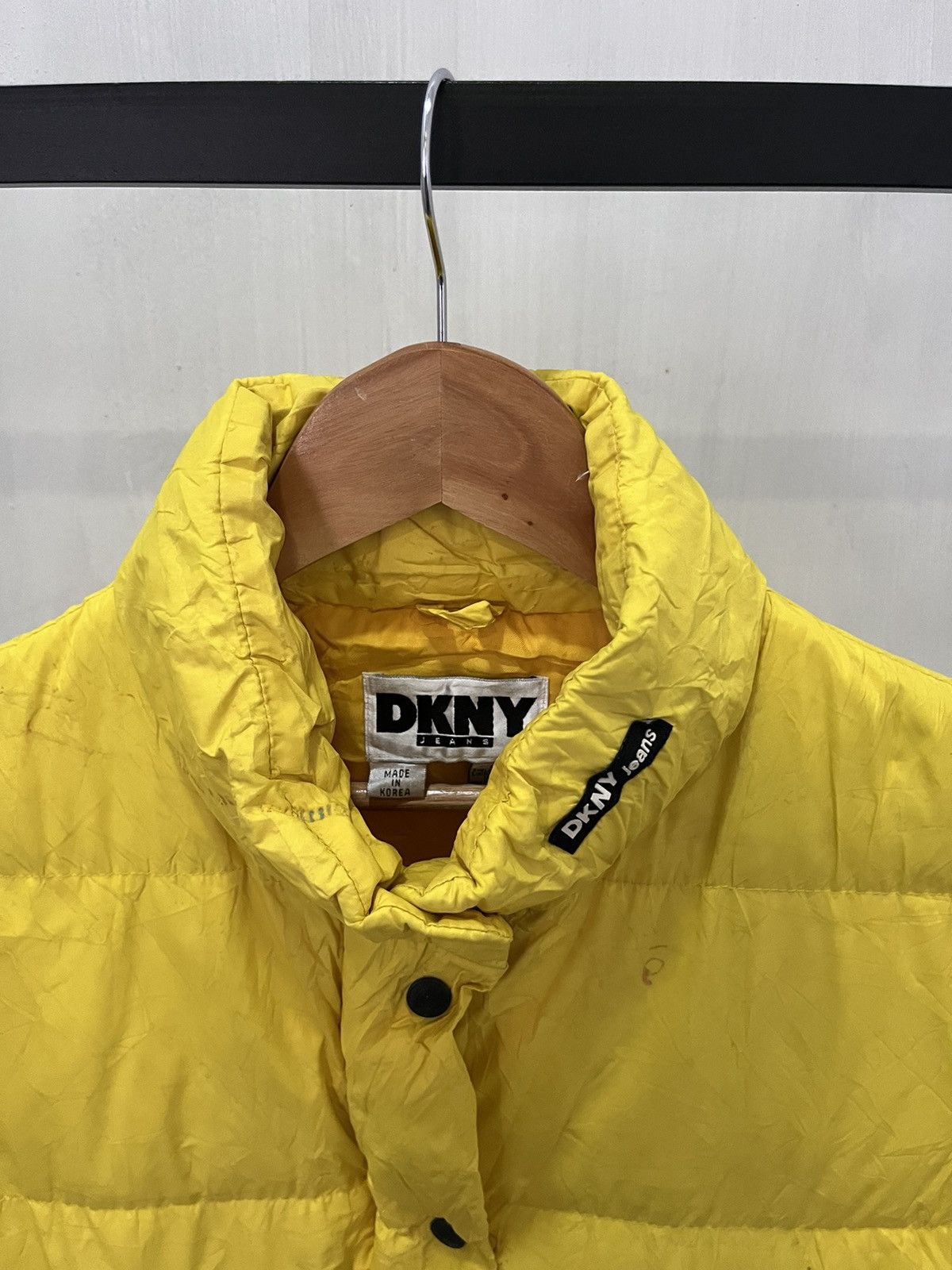 DKNY × Vintage Vtg DKNY jeans puffer vest hood Size US L / EU 52-54 / 3 - 3 Thumbnail