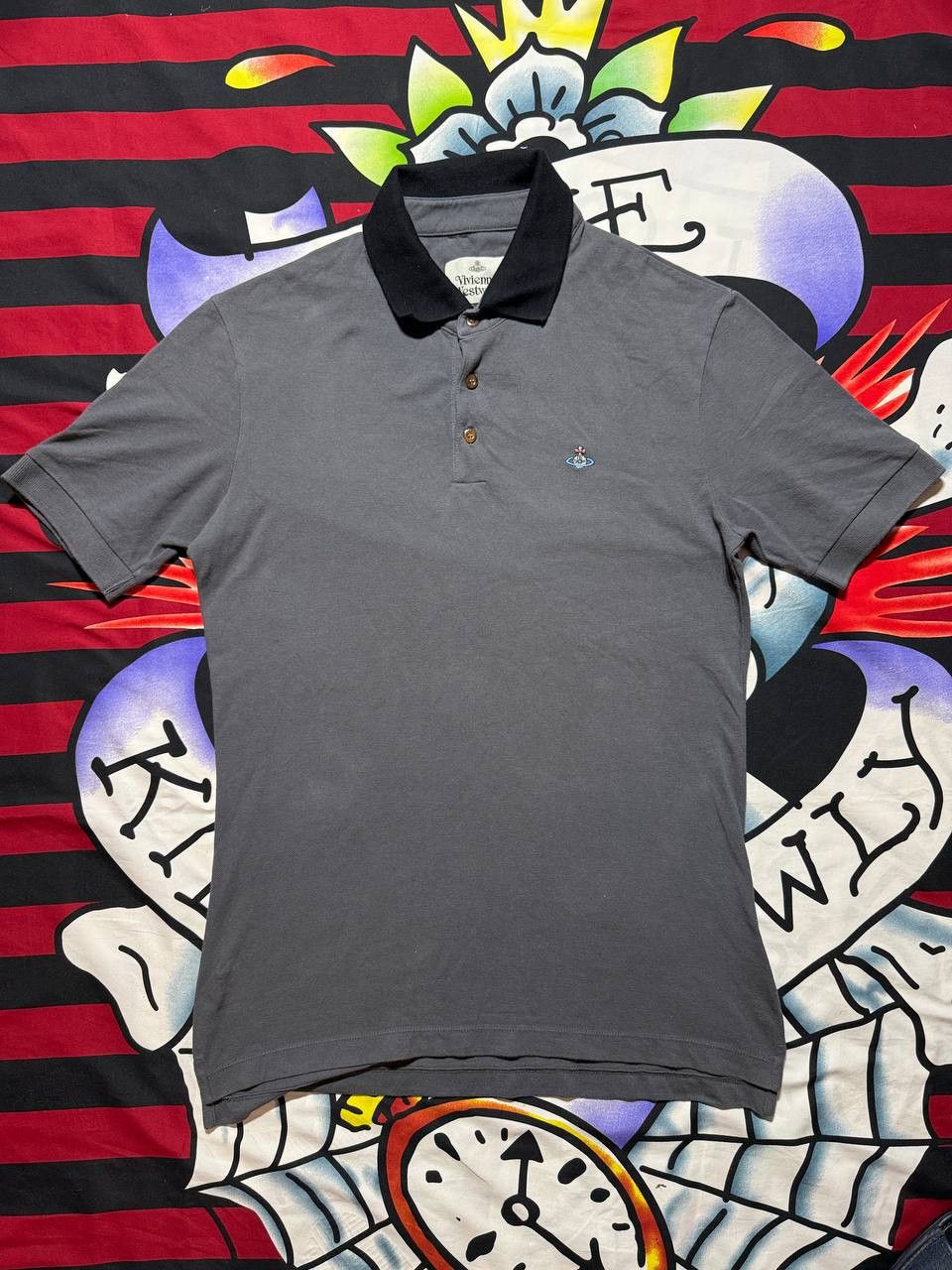 Vivienne Westwood Vivienne Westwood polo tshirt in dark gray mens L Size US L / EU 52-54 / 3 - 1 Thumbnail