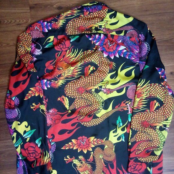 Jaded London Vintage Y2K Jaded London Chinese Dragon Button Shirt AOP Size US M / EU 48-50 / 2 - 6 Thumbnail
