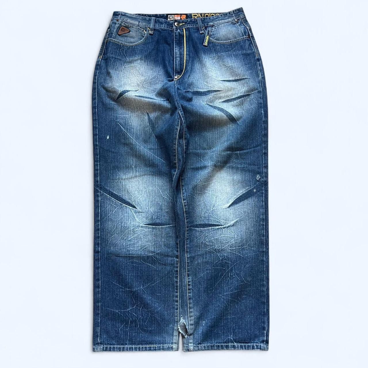 Akademiks y2k baggy faded dark wash akademiks jeans, size 38w Size US 38 / EU 54 - 2 Thumbnail