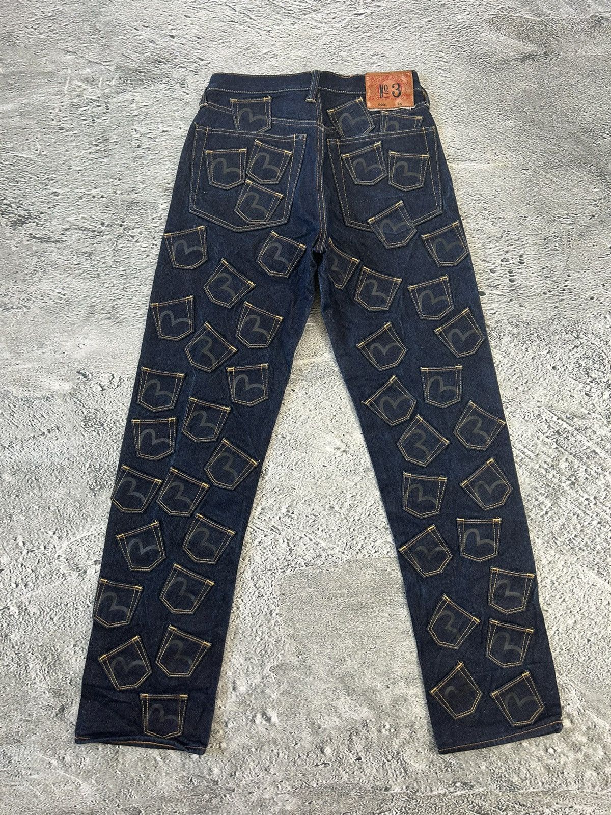 Evisu Evisu multipocket jeans front logo rare sample black Size US 28 / EU 44 - 2 Thumbnail