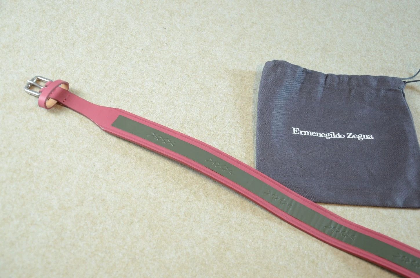 Ermenegildo Zegna Zegna XXX Double Layer Belt 90cm Gray Pink Army Red Yellow Size ONE SIZE - 5 Thumbnail