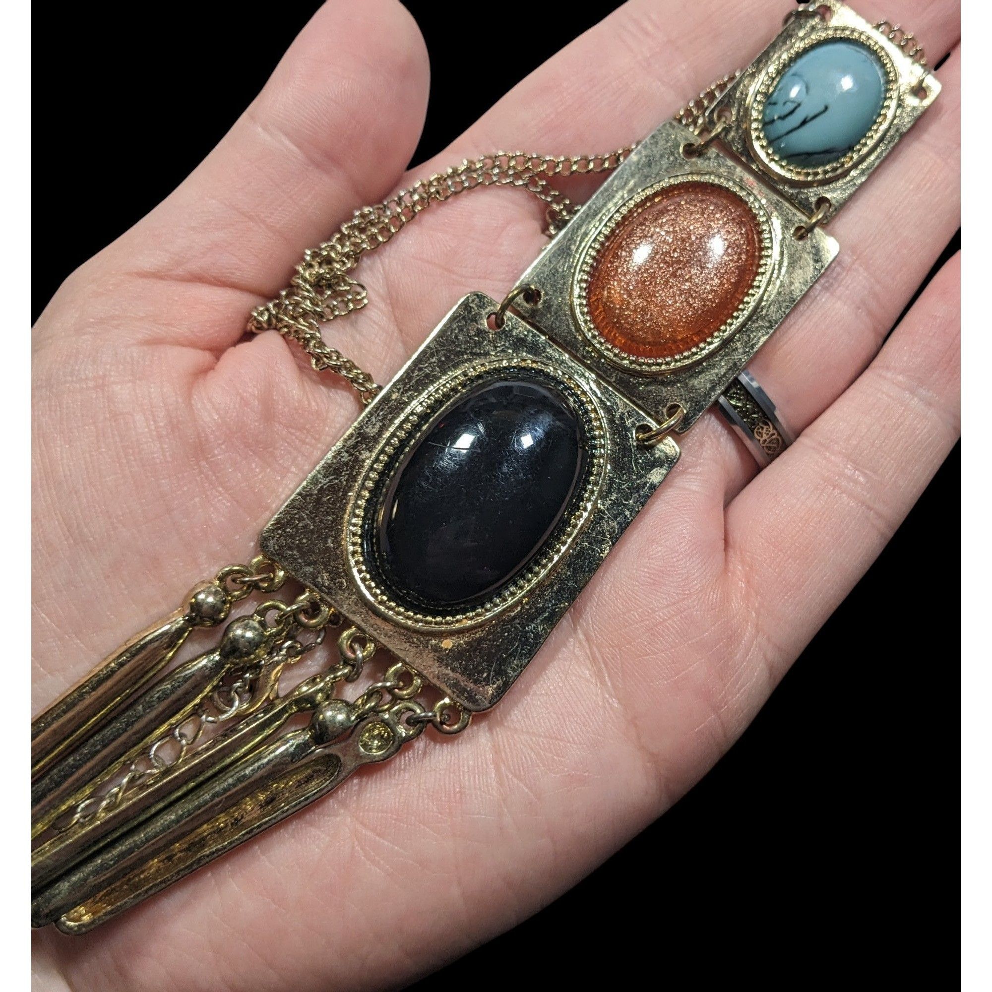 Other Vintage Southwestern Pendant Necklace With Faux Stone Caboch Size ONE SIZE - 4 Thumbnail