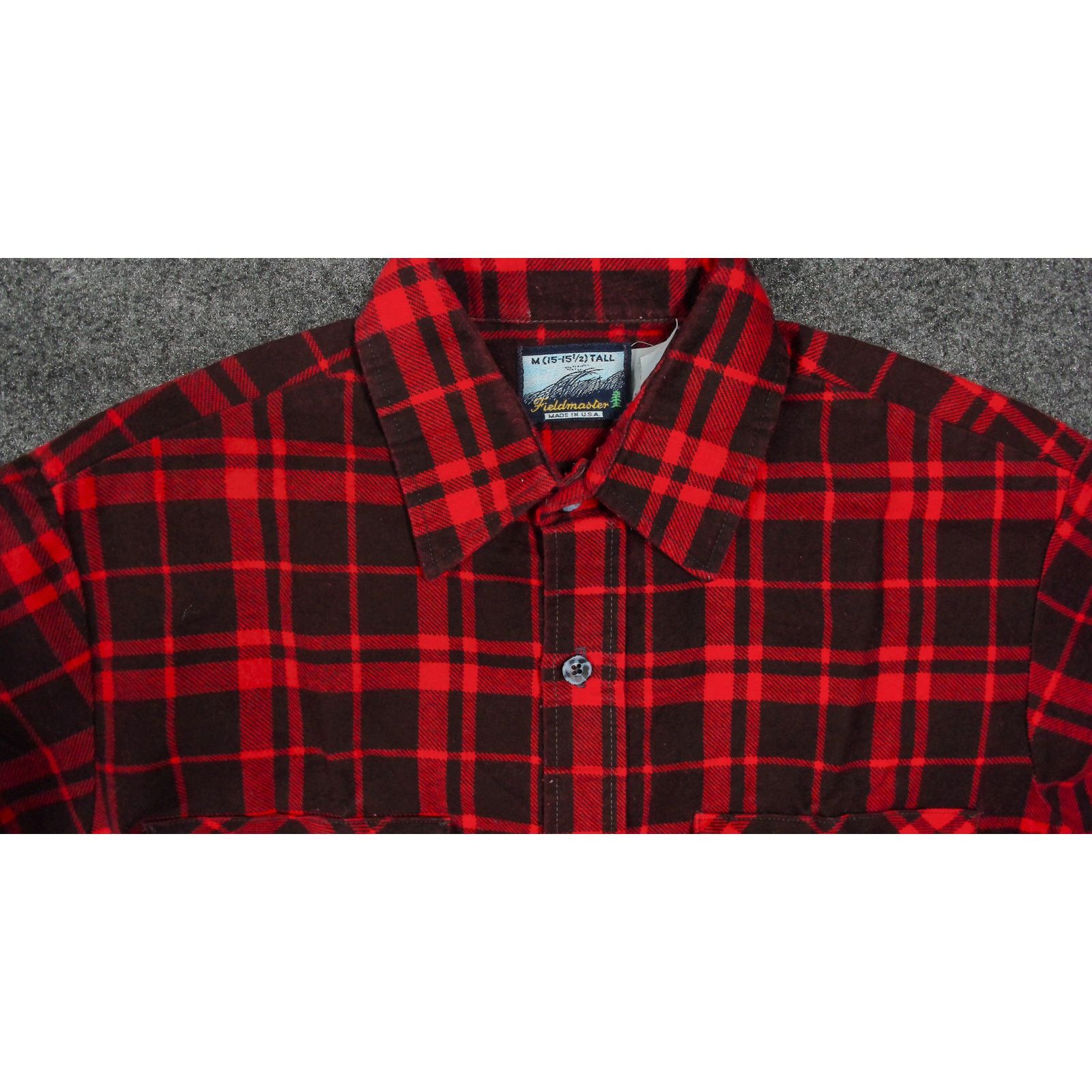 Fieldmaster Sears Vintage 80s Fieldmaster Boxy Red Plaid Flannel Shacket Size US M / EU 48-50 / 2 - 9 Thumbnail