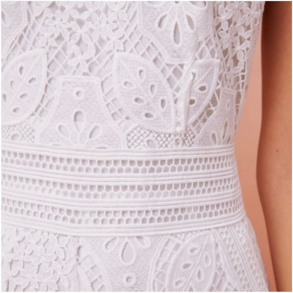 Other Keepsake White Halter Lace Jumpsuit Size M Size 32" / US 10 / IT 46 - 3 Thumbnail