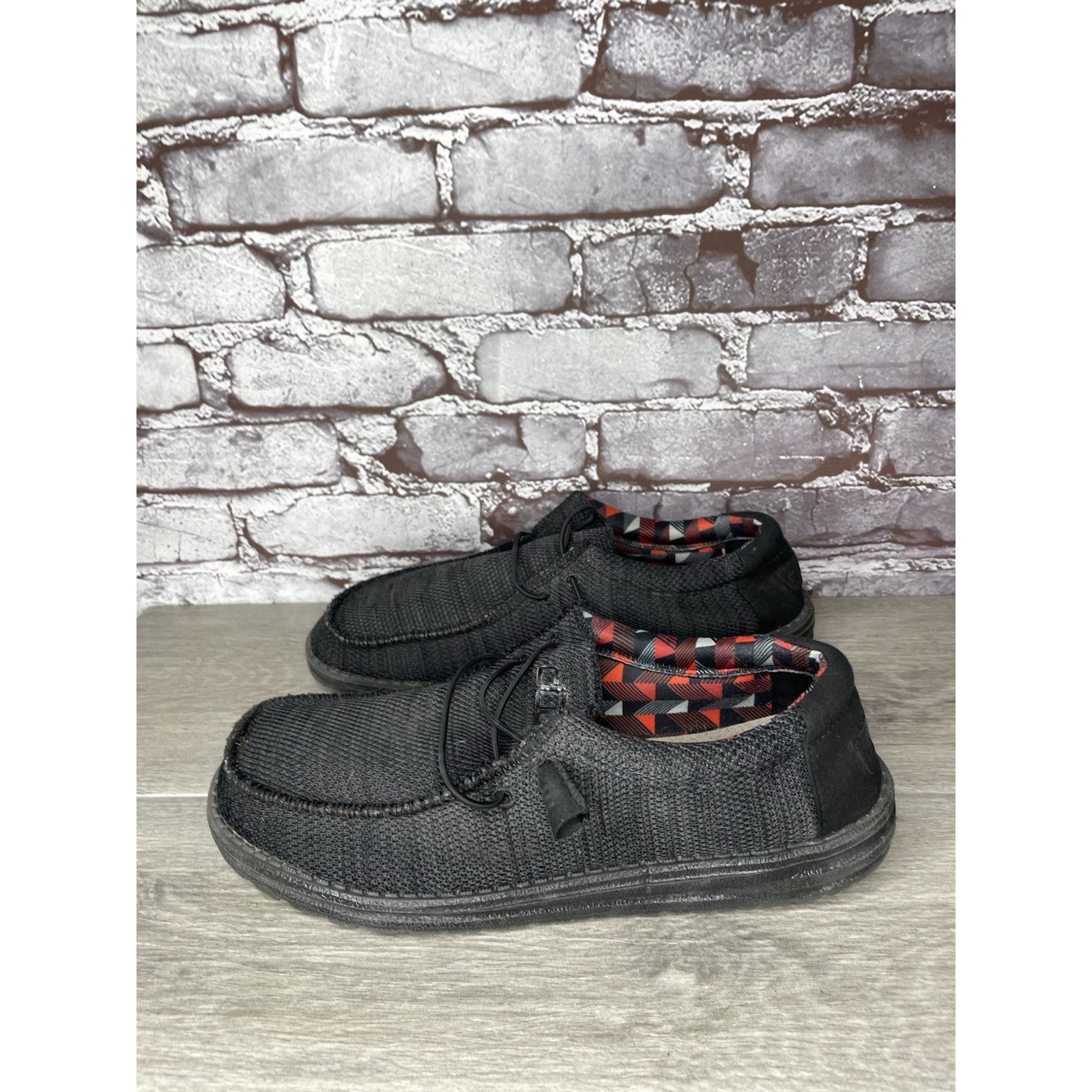 Other Hey Dude Shoes Wally Sox Comfortable Jet Black Gray Slip On Size US 10 / EU 43 - 13 Thumbnail