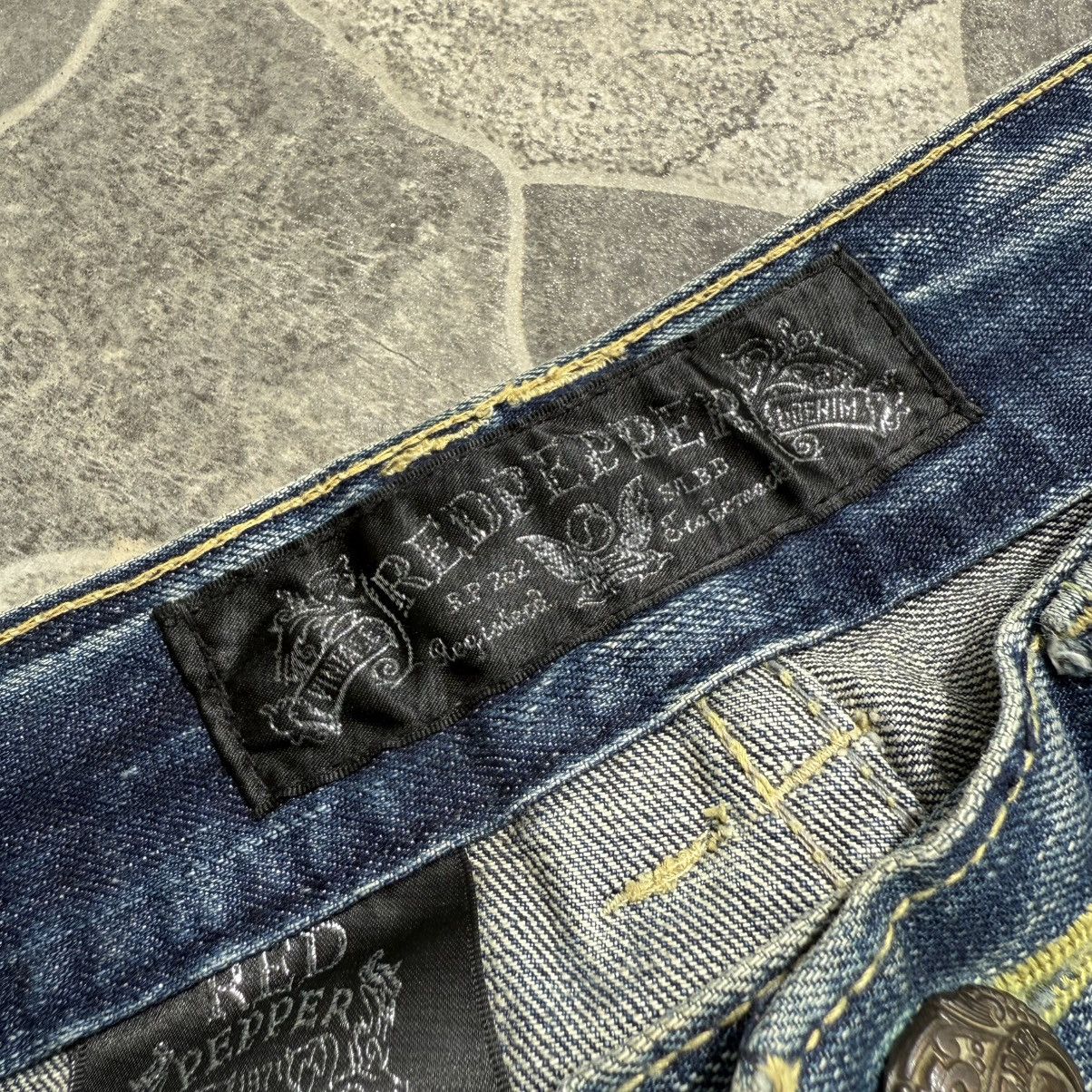 Japanese Brand Denim Flare Red Pepper Vintage Size US 31 - 8 Thumbnail