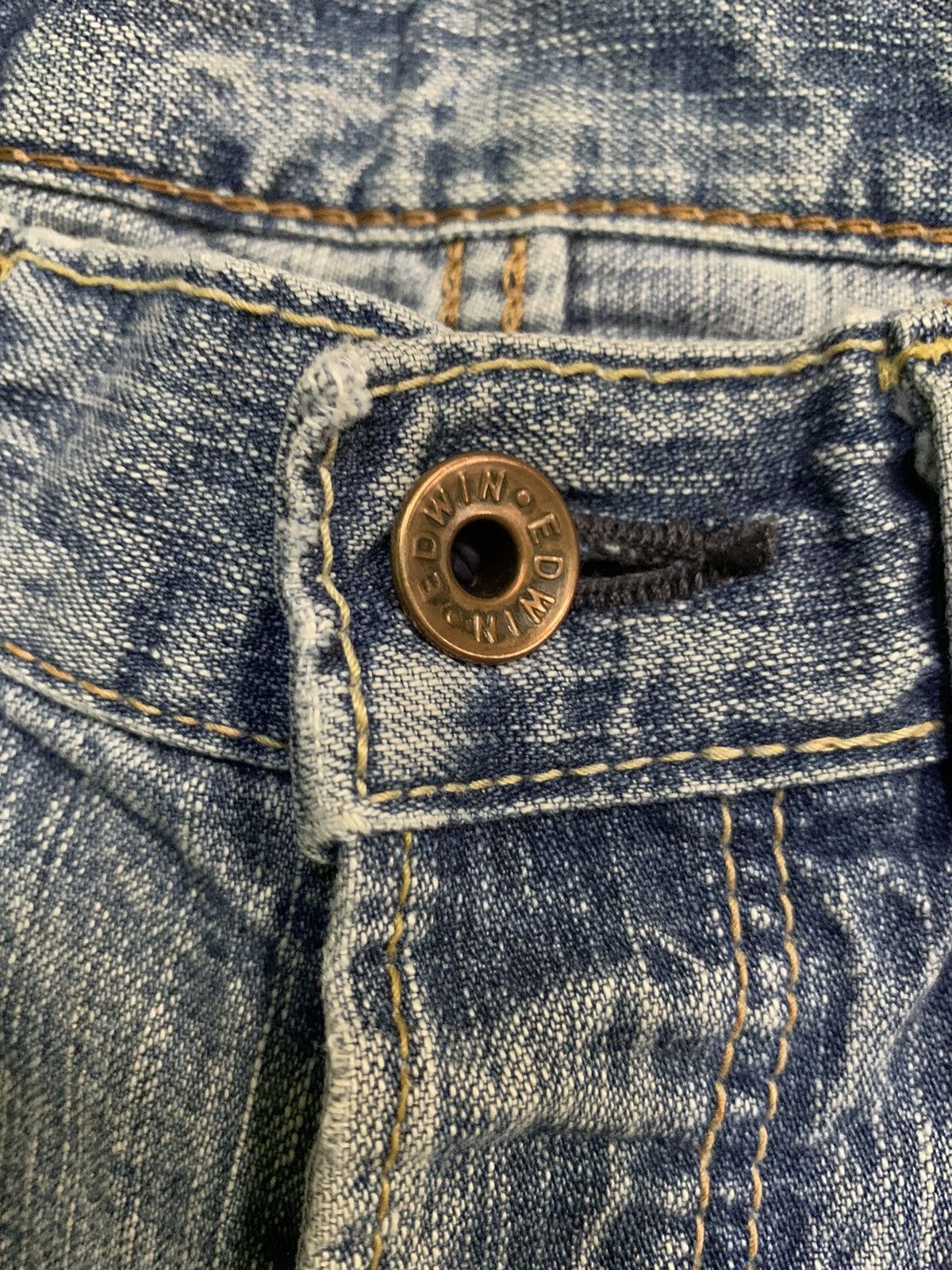Edwin VINTAGE EDWIN 505BXX SELVEDGE FADED&RUSTY DISTRESSED DENIM Size US 30 / EU 46 - 15 Thumbnail