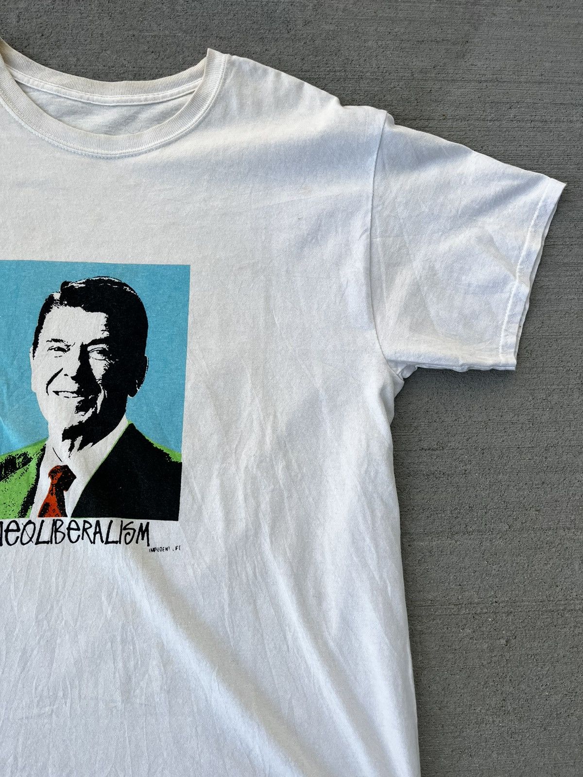 Vintage Vintage Ronald Reagan neoliberalism funny ironic tshirt Size US XL / EU 56 / 4 - 2 Thumbnail