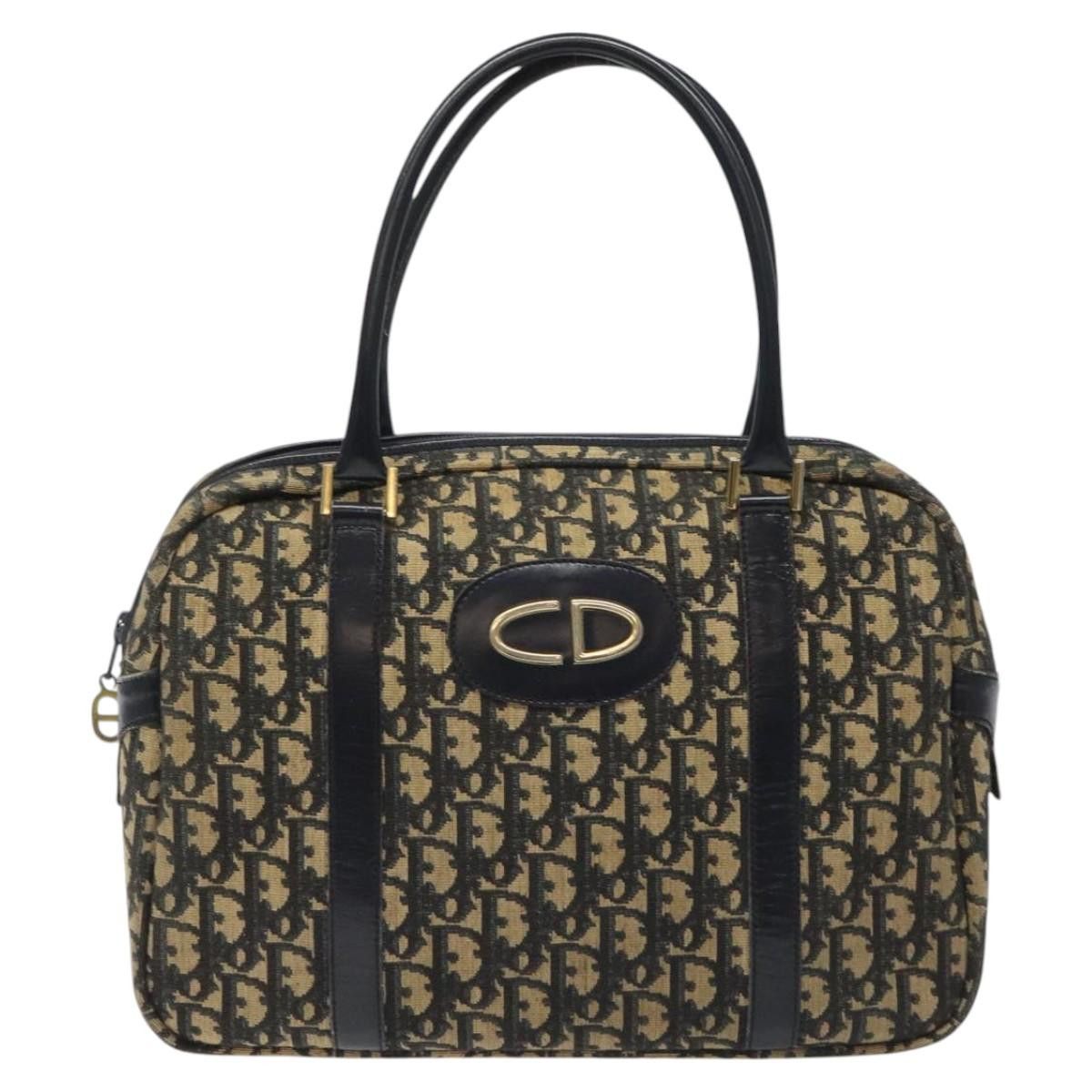 Dior Trotter Navy Canvas Handbag (Pre-Owned) Size ONE SIZE - 1 Thumbnail