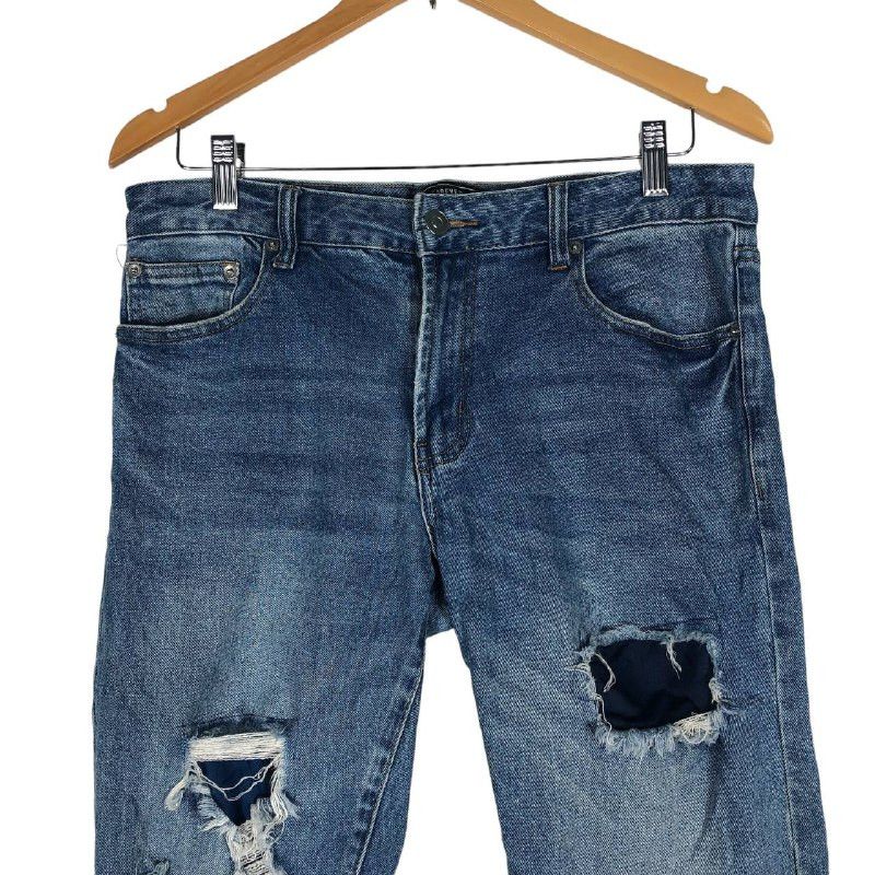 Forever 21 Vintage forever 21 Distressed men denim jean Size US 32 / EU 48 - 2 Thumbnail