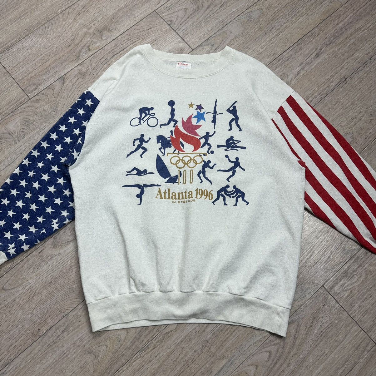 USA Olympics Vintage Atlanta Olympics 1996 USA Flag Crewneck Sweatshirt Size US L / EU 52-54 / 3 - 2 Thumbnail