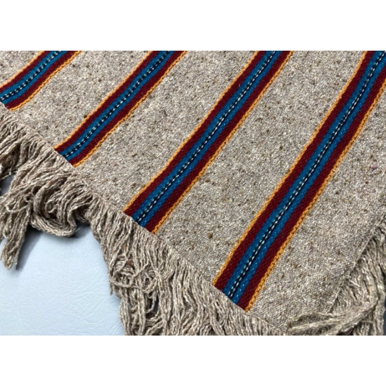Vintage VINTAGE Vintage Poncho Sweater 60% Wool Womens Southwest Aztec Tassel Western Italy 8293 Size M / US 6-8 / IT 42-44 - 3 Thumbnail