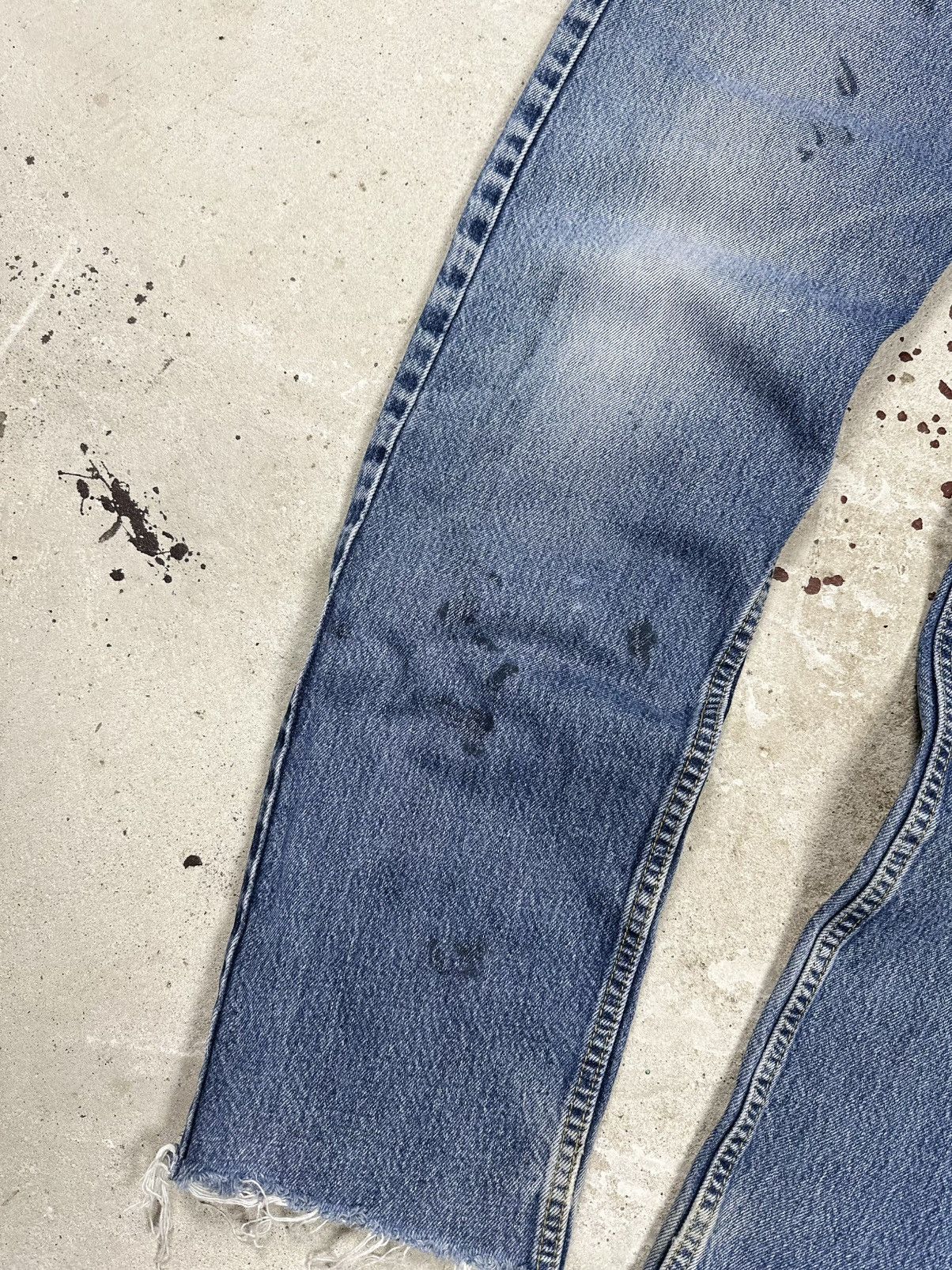 Lee × Vintage Vintage 90s Lee Distressed Blue Denim Pants Brooklyn Size US 32 / EU 48 - 4 Thumbnail