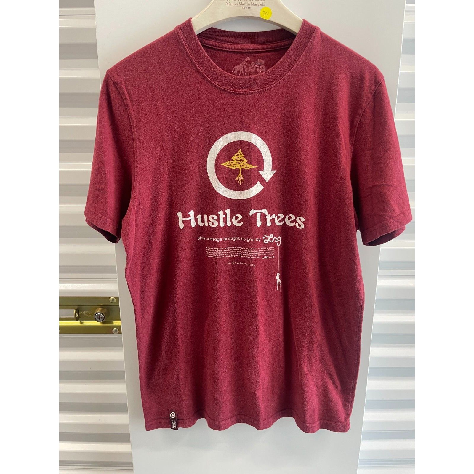 LRG VTG Y2K LIFTED RESEARCH GROUP OG HUSTLE TREES SHIRT BURGUNDY Size US L / EU 52-54 / 3 - 1 Thumbnail