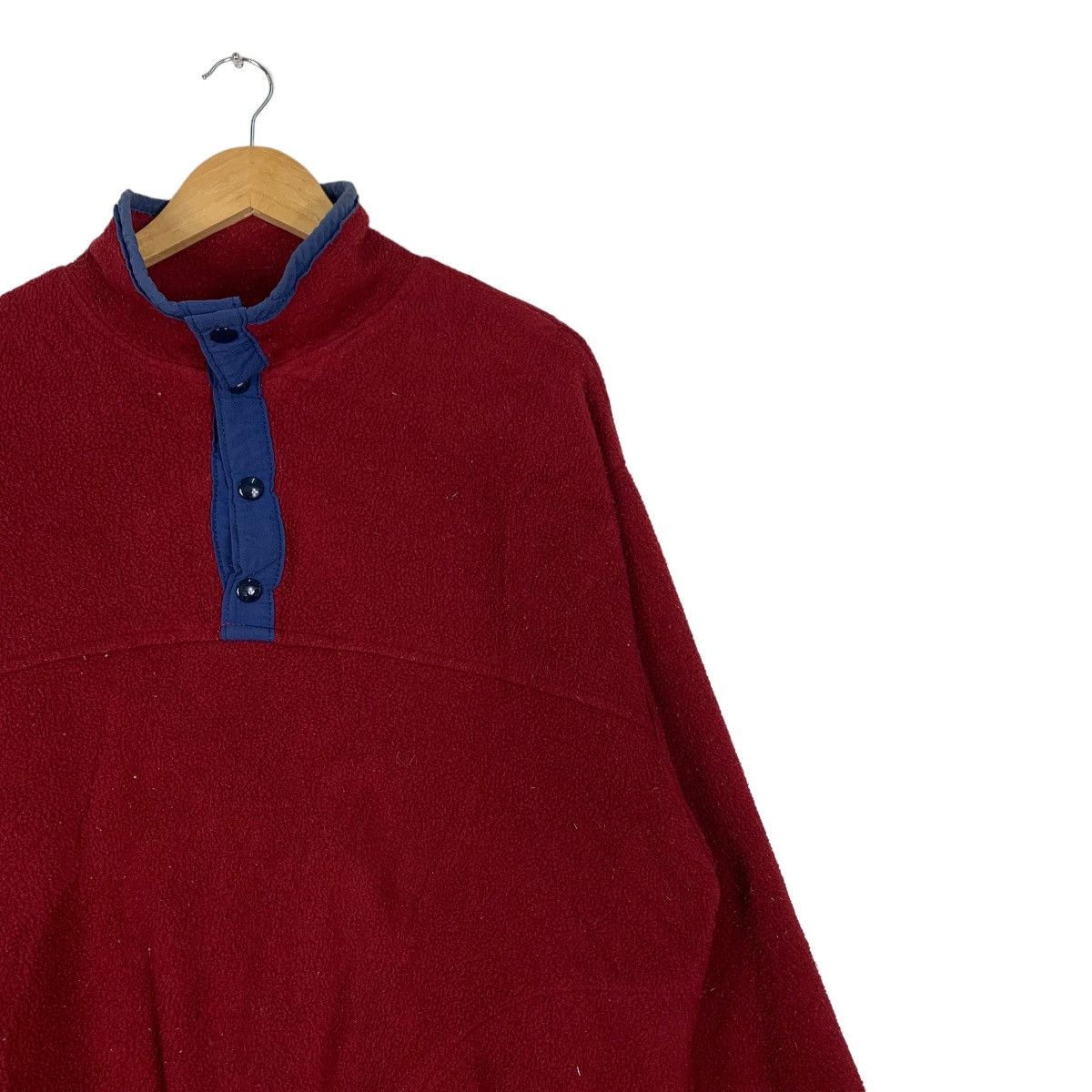 Other 90's Made in USA Half Button Pullover Red Fleece #1139-C52 Size US M / EU 48-50 / 2 - 5 Thumbnail