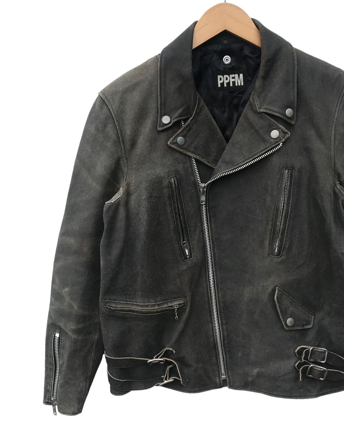 PPFM PPFM Double Collar Biker Rockabilly Leather Jacket Size US M / EU 48-50 / 2 - 3 Thumbnail
