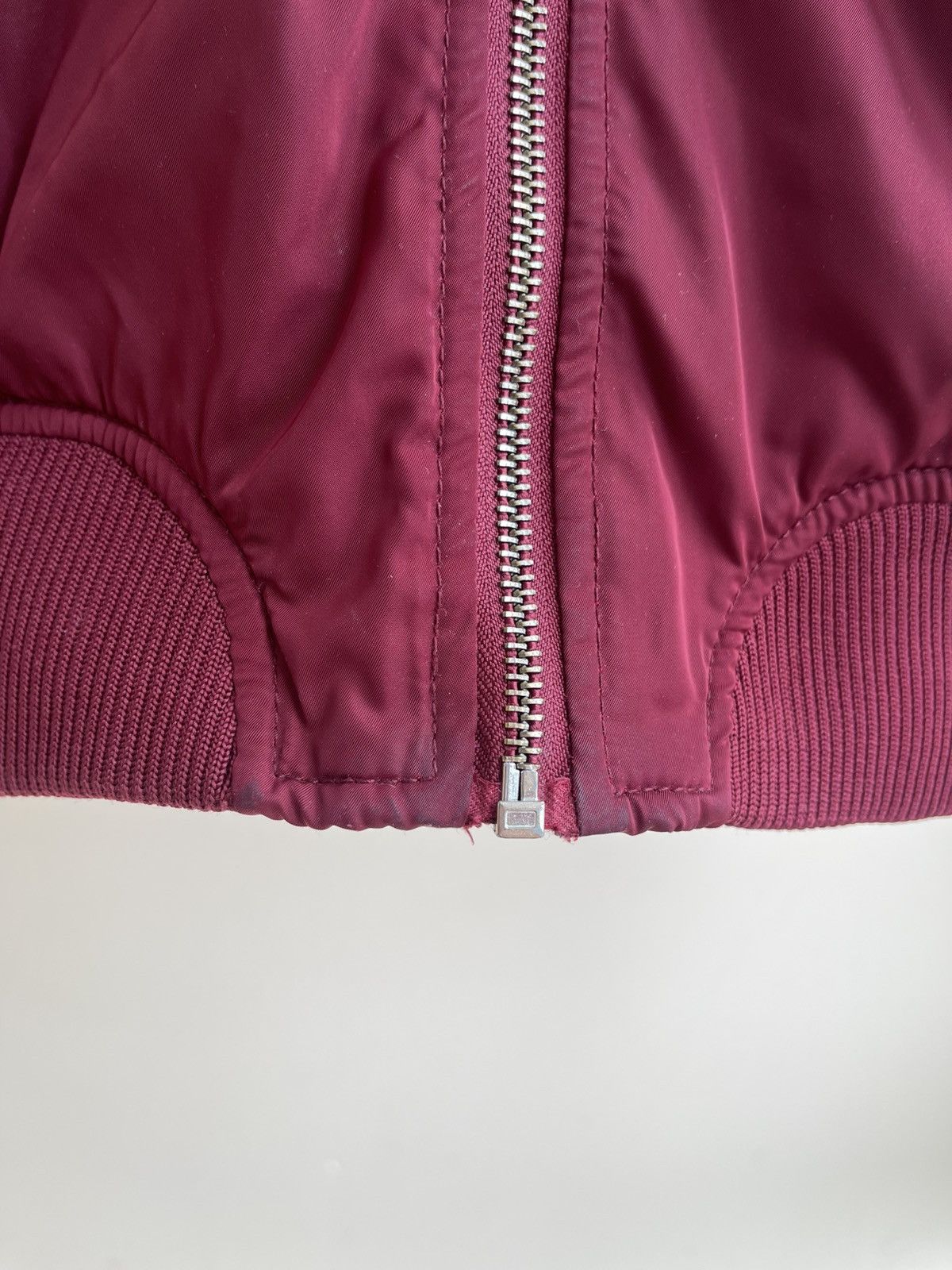 Bershka Bershka Premium Collection MA-1 Bomber Jacket Burgundy Size XS / US 0-2 / IT 36-38 - 8 Thumbnail