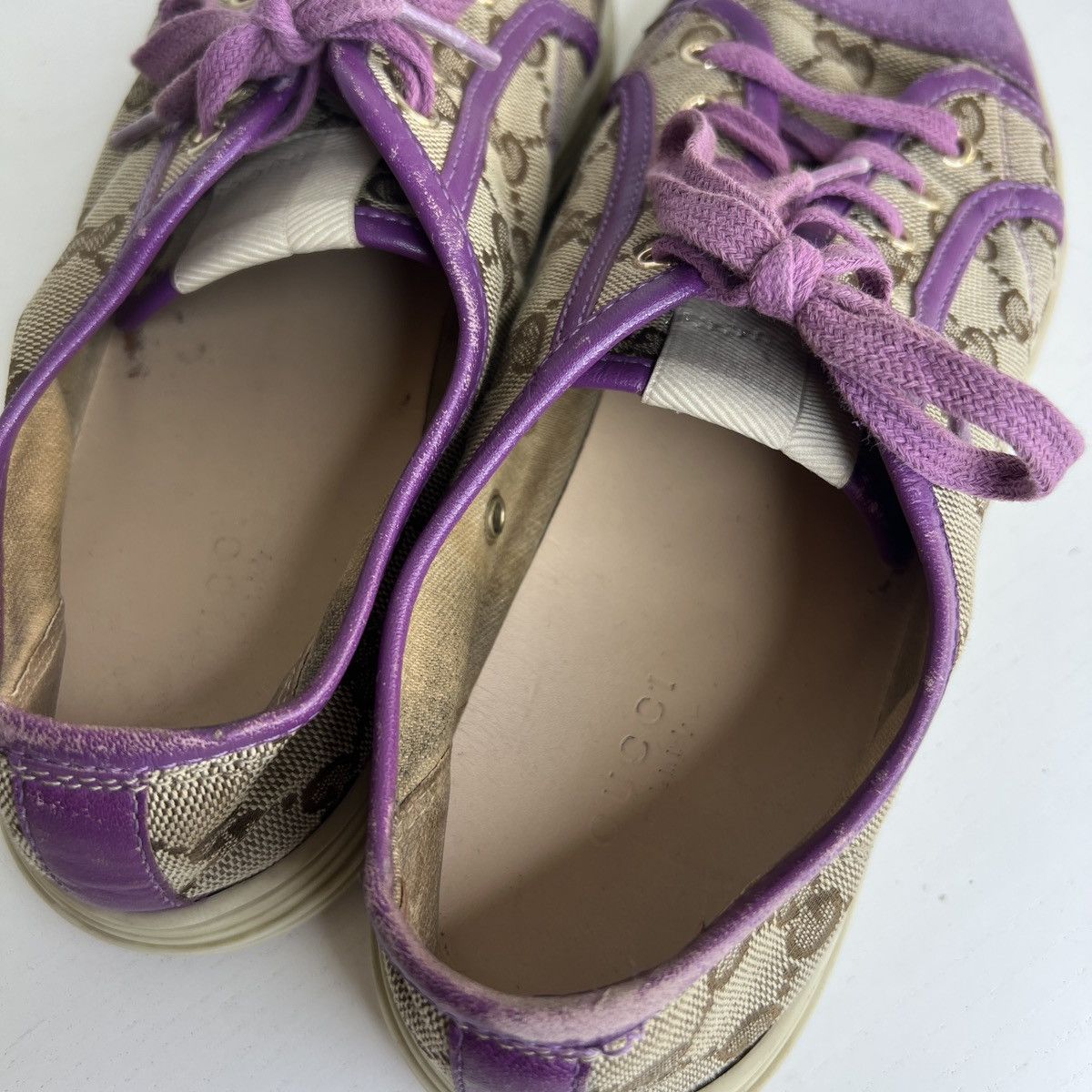 Gucci Gucci GG Shoes Trainers Sneakers Monogram Pink Leather Y2K Size US 9 / IT 39 - 8 Thumbnail