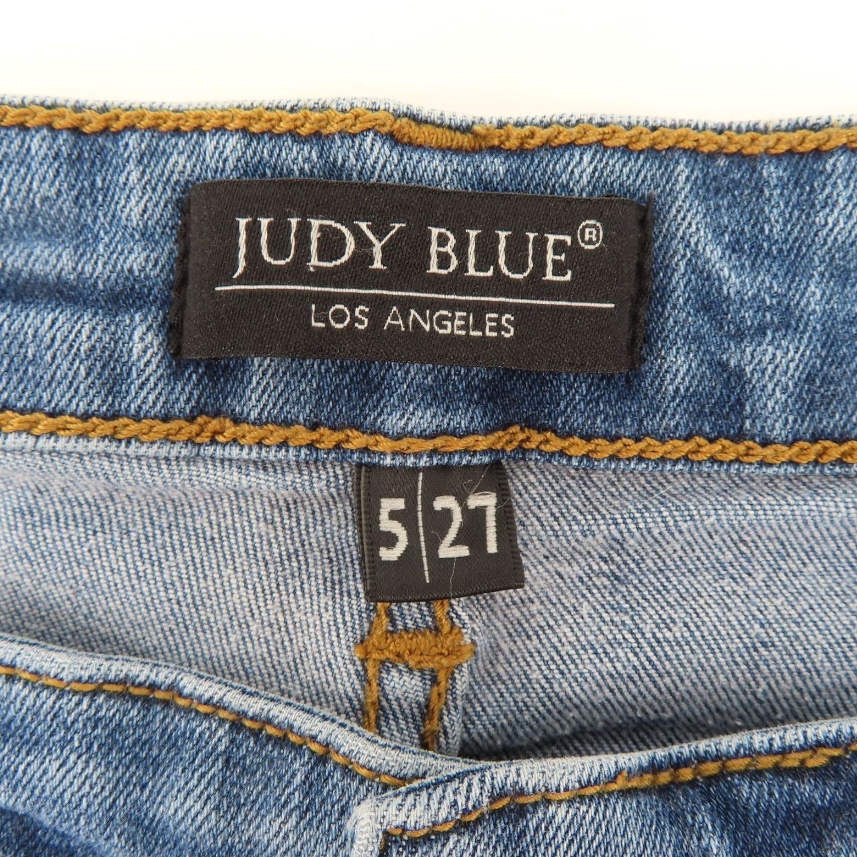 Vintage Judy Blue Women Jeans Boyfriend 5/27 Blue Denim Stretch Cotton Blend Regular Size 27 Blue Wash Vintage No Mens Womens Girls Size 27" / US 4 / IT 40 - 7 Thumbnail