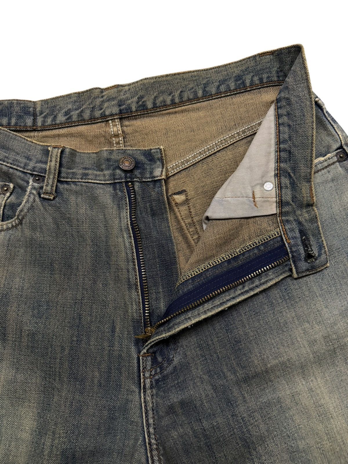 Japanese Brand Vintage Gold Rush Japan Y2K Wide Leg Denim Jeans | W33 Size US 33 - 9 Thumbnail
