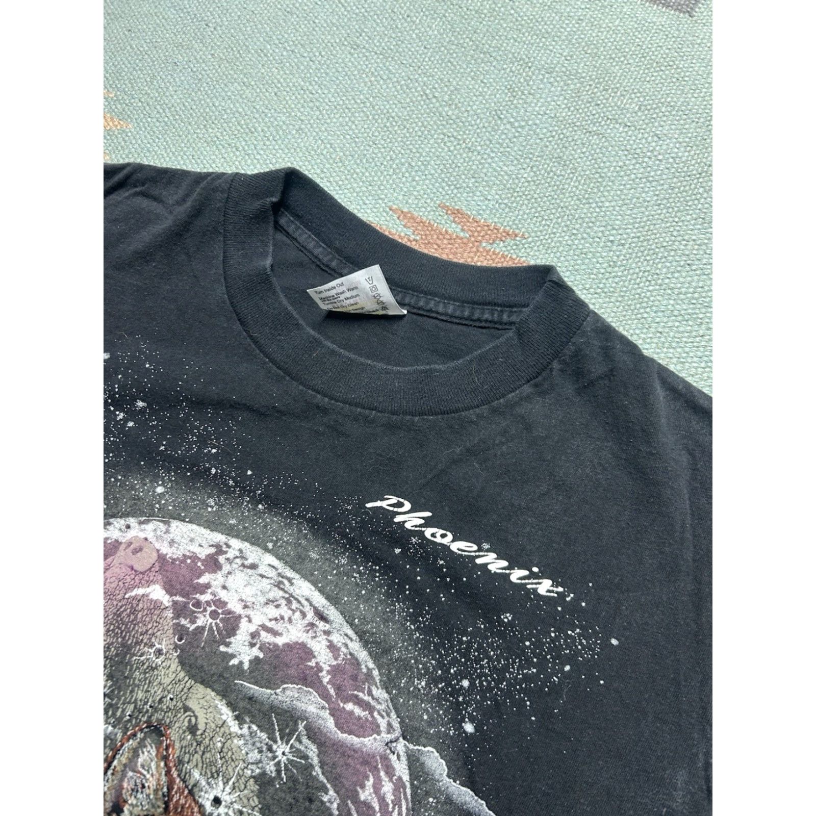 Vintage VINTAGE 90s T-SHIRT Wolf Nature Moon Phoenix Arizona Boxy Medium M & M Men Black Regular Size M Size US M / EU 48-50 / 2 - 4 Thumbnail
