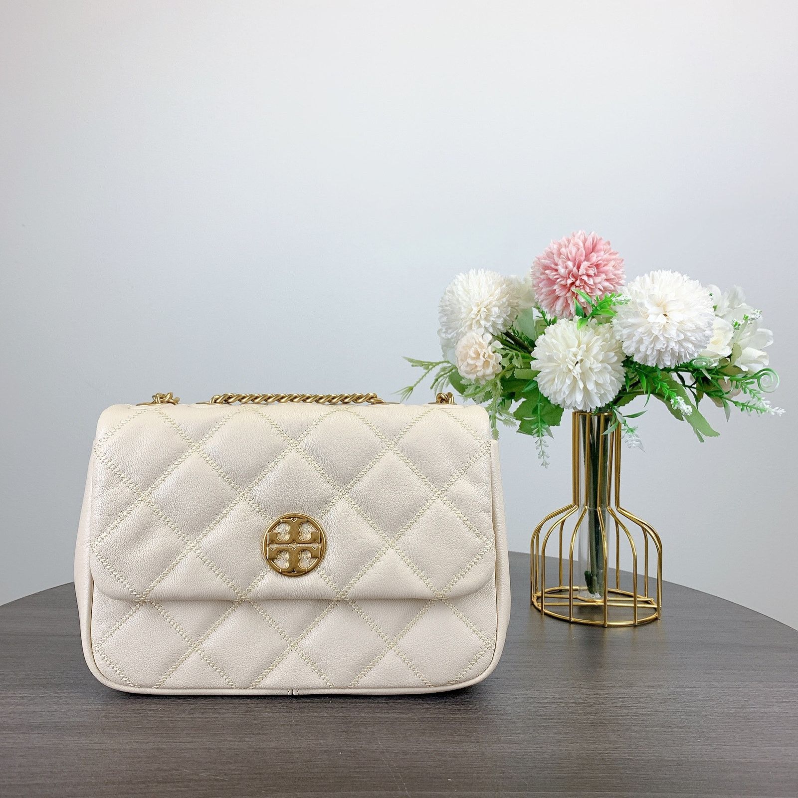 Tory Burch Tory Burch 148243 Willa small shoulder bag IN BRIE Size ONE SIZE - 3 Thumbnail