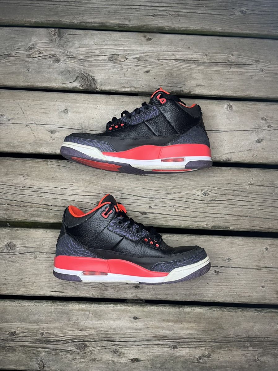 Jordan Brand 2013 Air Jordan Retro 3 Crimson Infrared Size US 9.5 / EU 42-43 - 2 Thumbnail