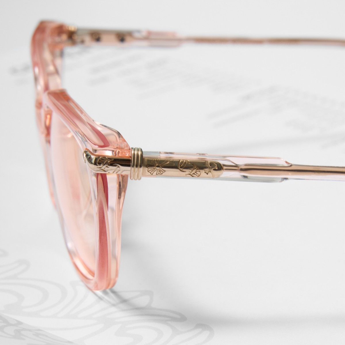 Chrome Hearts CHROME HEARTS STIFFILIS PINK CRYSTAL GLASSES Size ONE SIZE - 3 Thumbnail