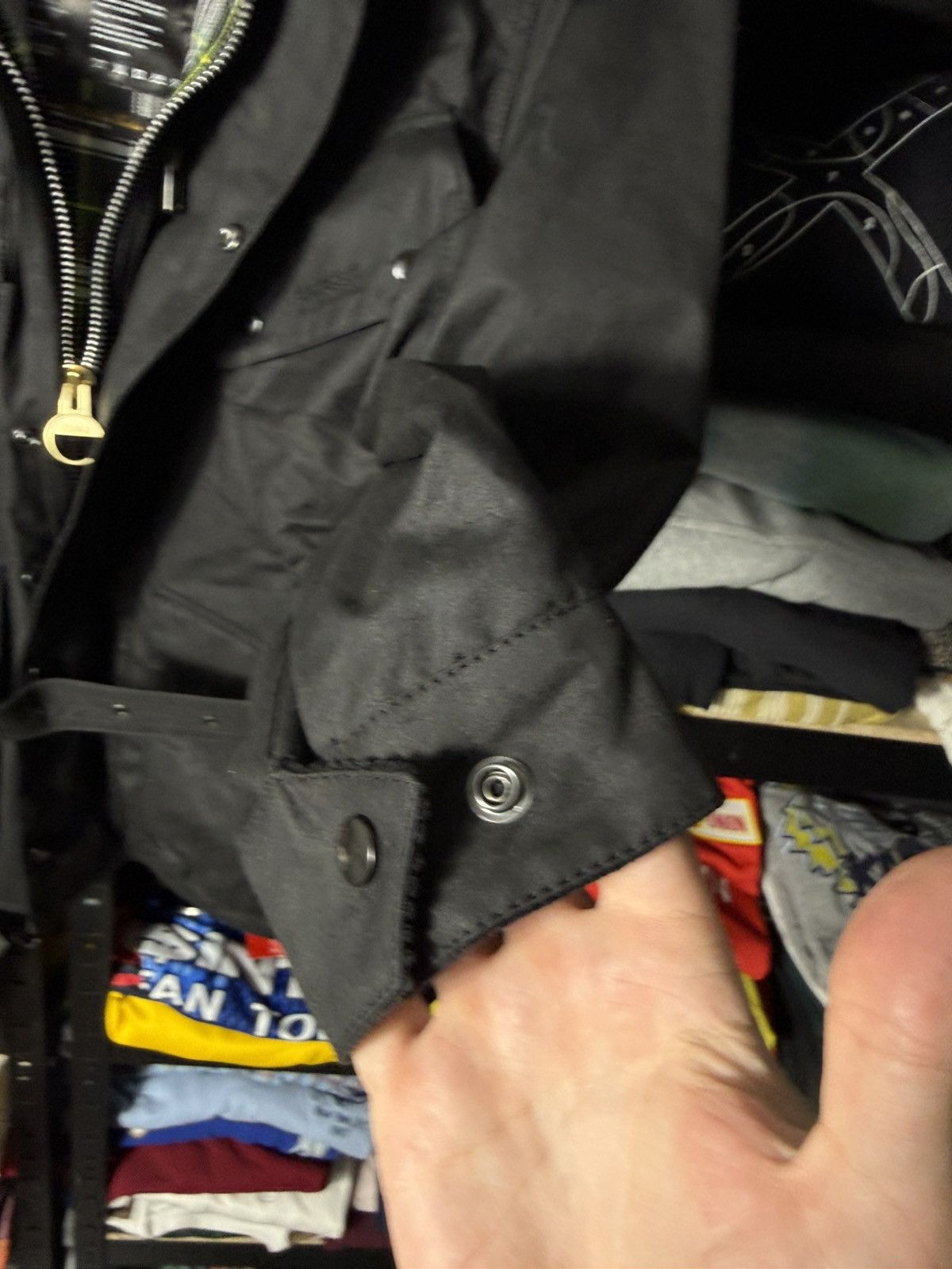 Barbour Barbour International A7 Wax Jacket Black Belted Moto Biker Size US S / EU 44-46 / 1 - 20 Thumbnail